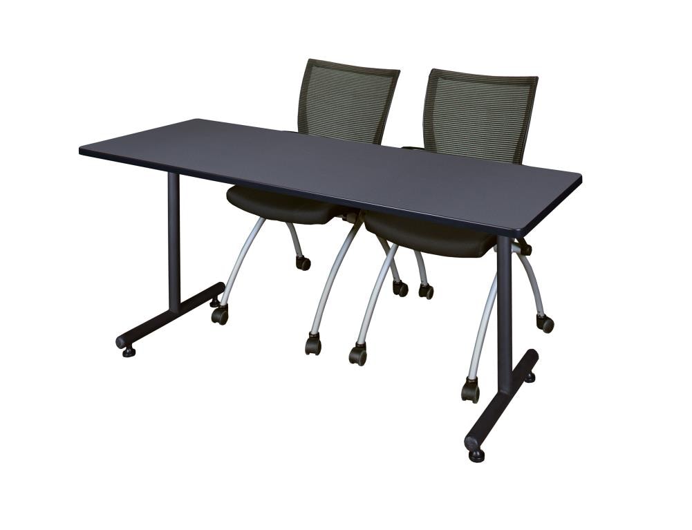 Regency MKTRCT7230GY09BK Training Gray 4-Person Training Table (72-in W x 29-in H)