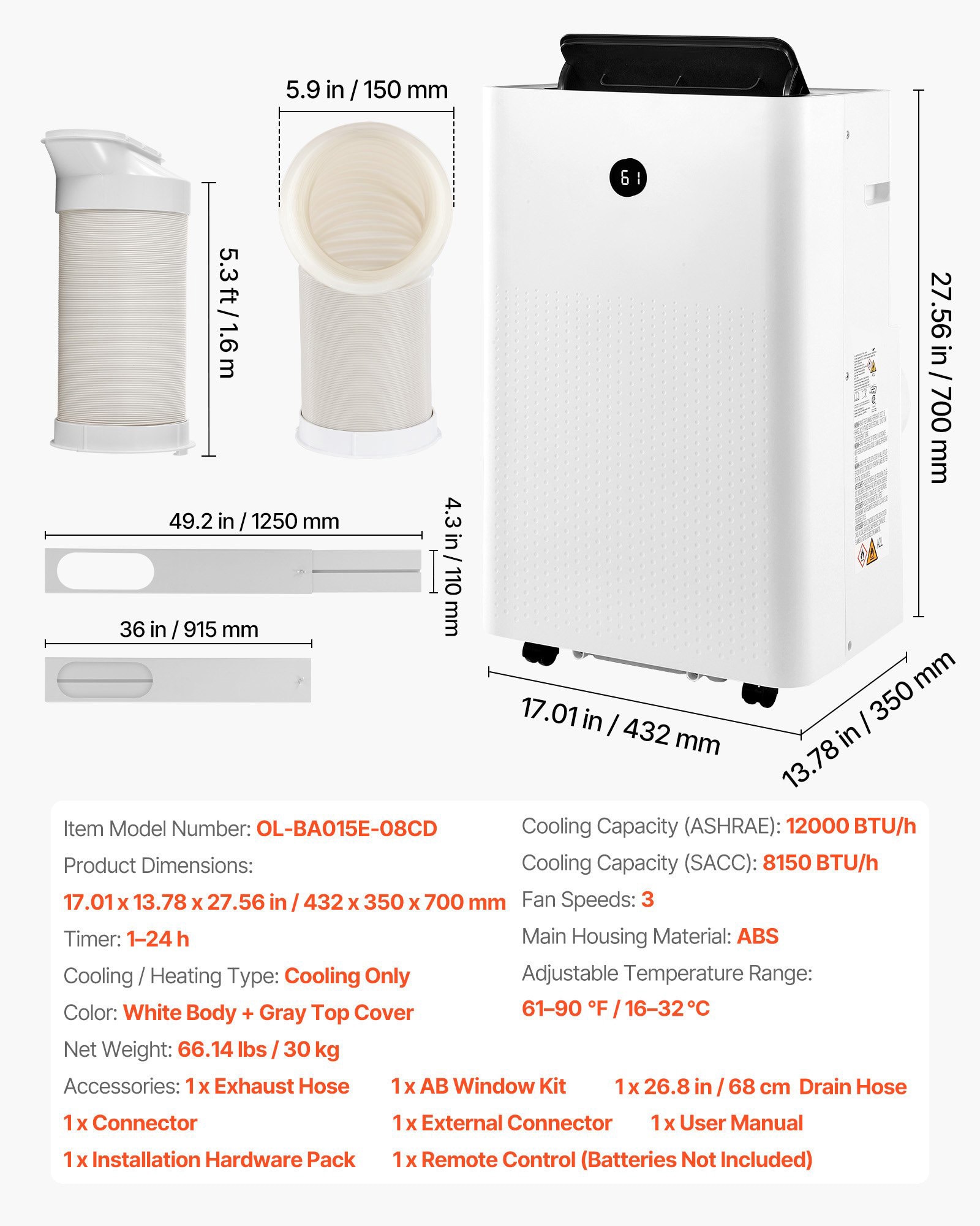 Mecale YAS-RCAB53 Portable-Air-Conditioners - View #3