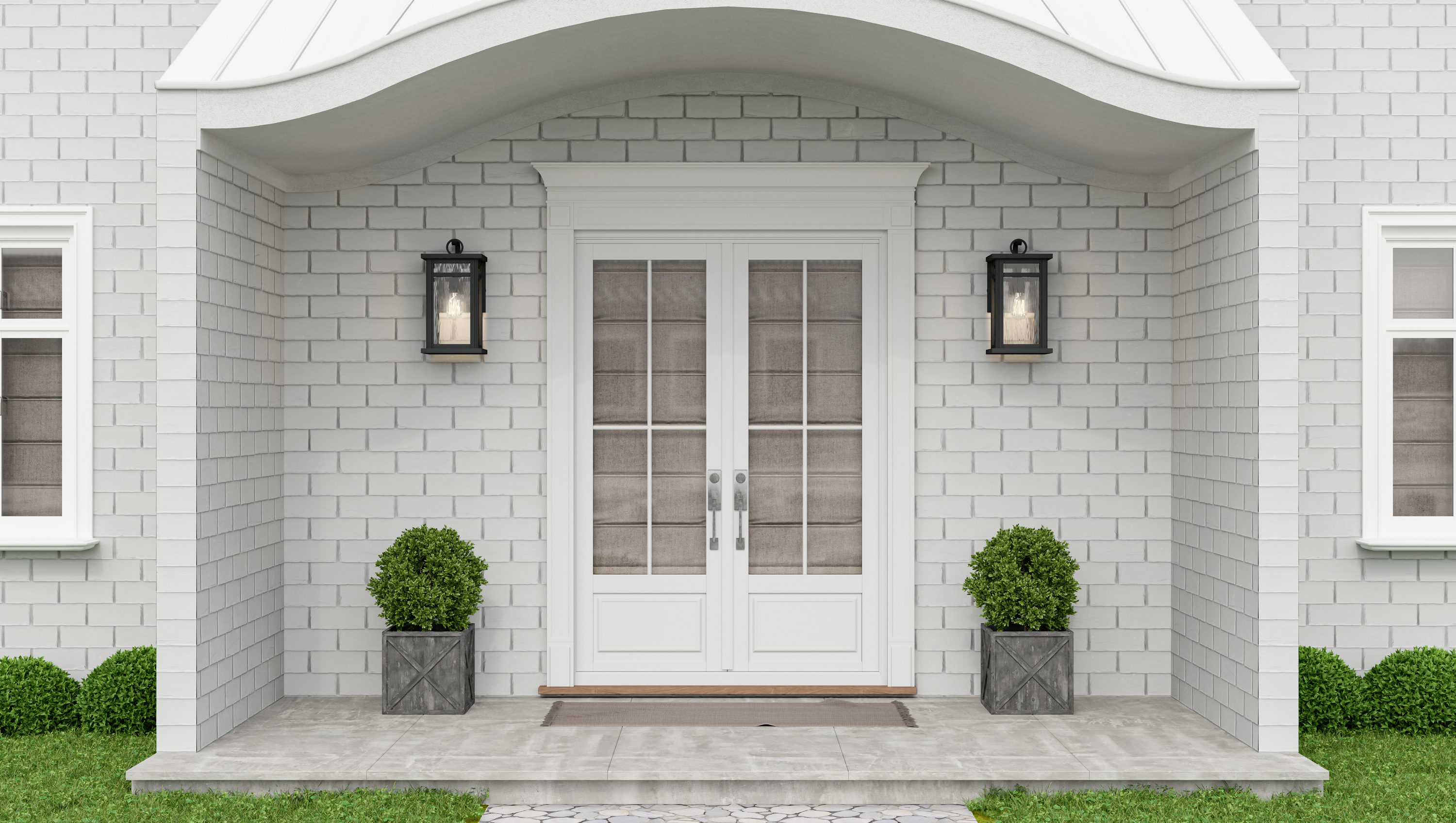 Moira 17.5" Black Steel and Glass Outdoor Wall Lantern