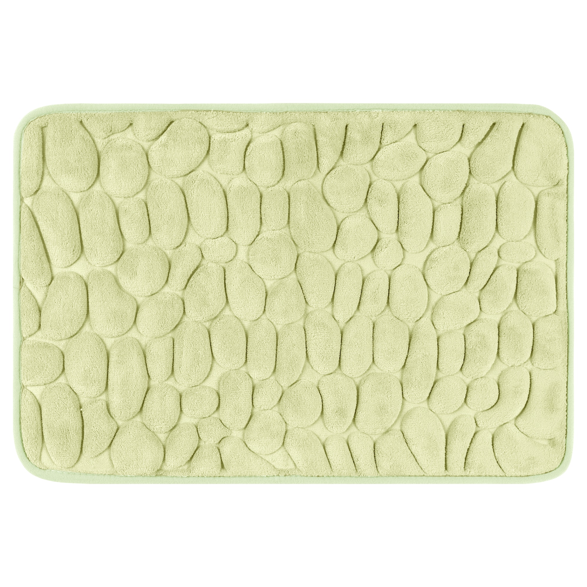 Unique Bargains Memory Foam Bathroom Rugs Ultra Soft Non-Slip Bath Mat Water Absorbent Quick Dry Bath Carpet Rug 16 x 24inch Light Green