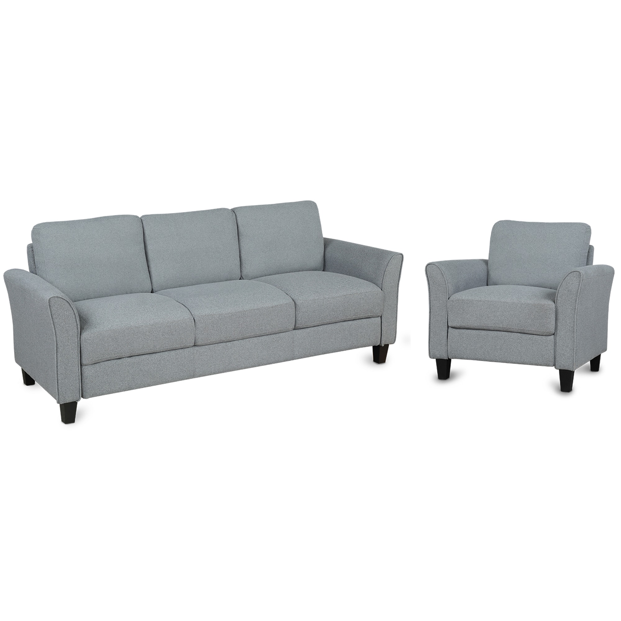 Gray Linen Sofa Set ( 1+3 Seat) Living Room Sets at Lowes.com