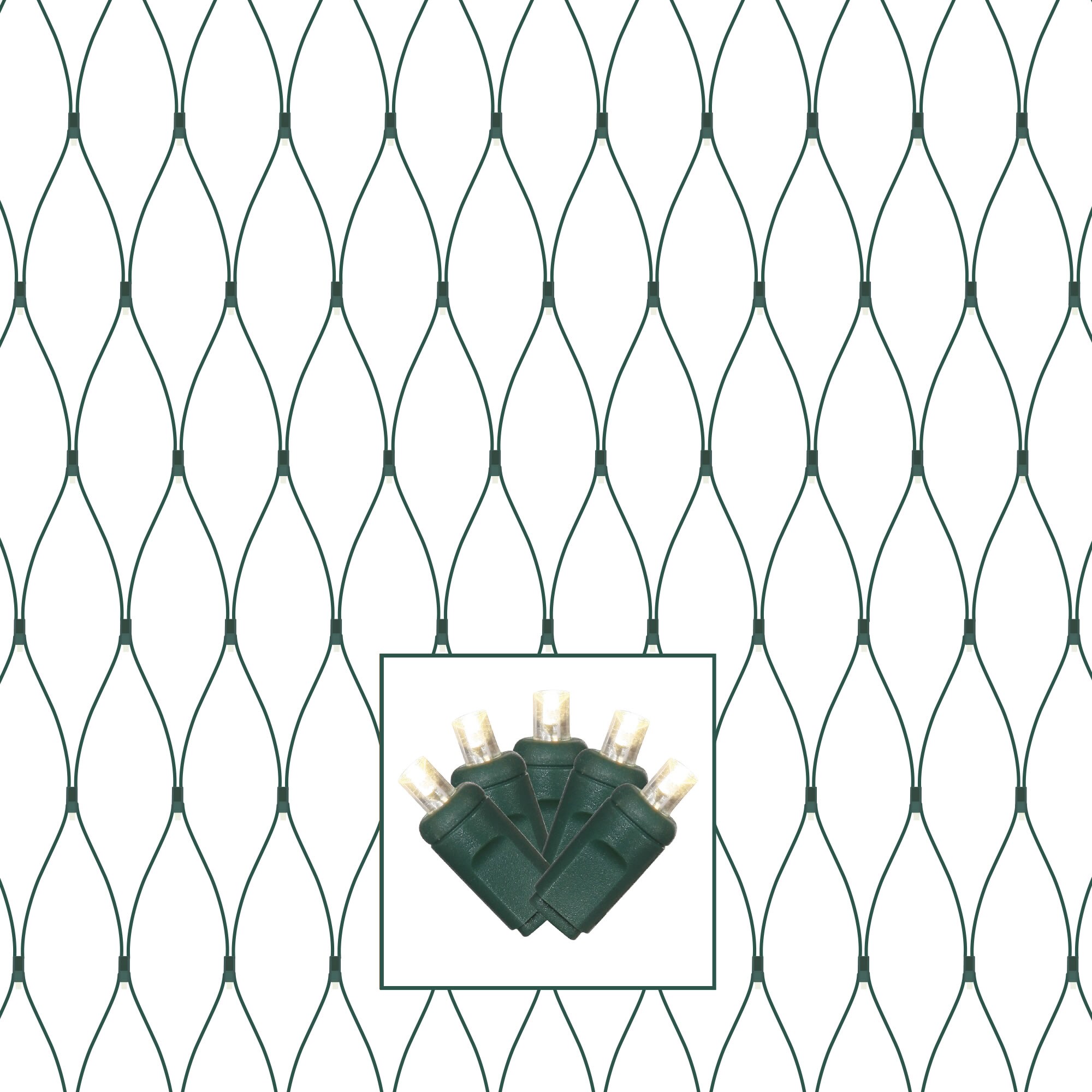 Vickerman X4G2811 150 1-ft x 24-ft Constant White Christmas Net Lights