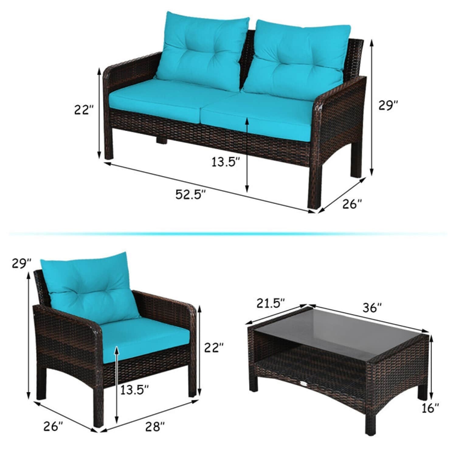 BABOOM BOM-1133BN+-CO Patio-Conversation-Sets - View #3