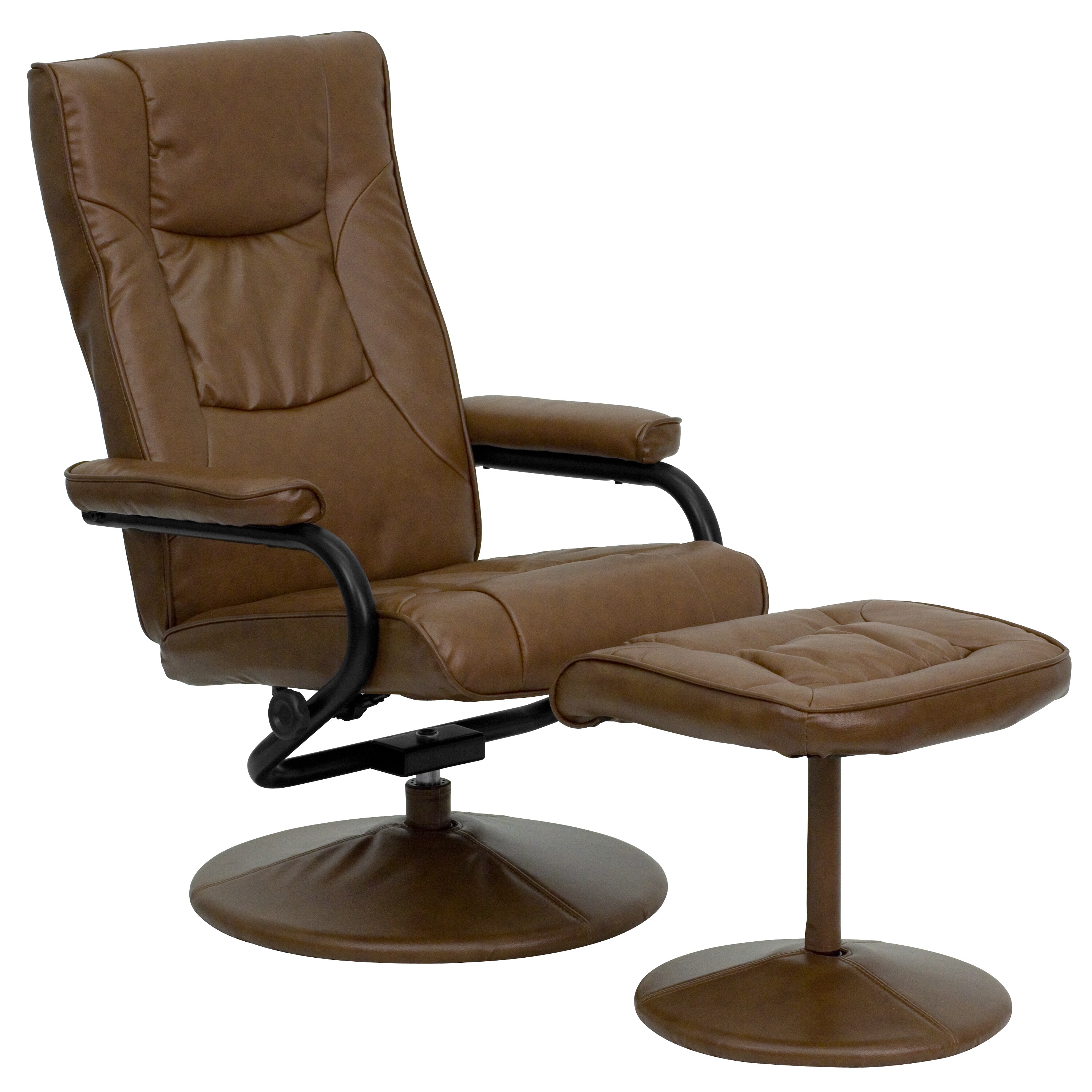 Flash Furniture 847254015745 Palomino Faux leather Upholstered Swivel Recliner with Ottoman Set