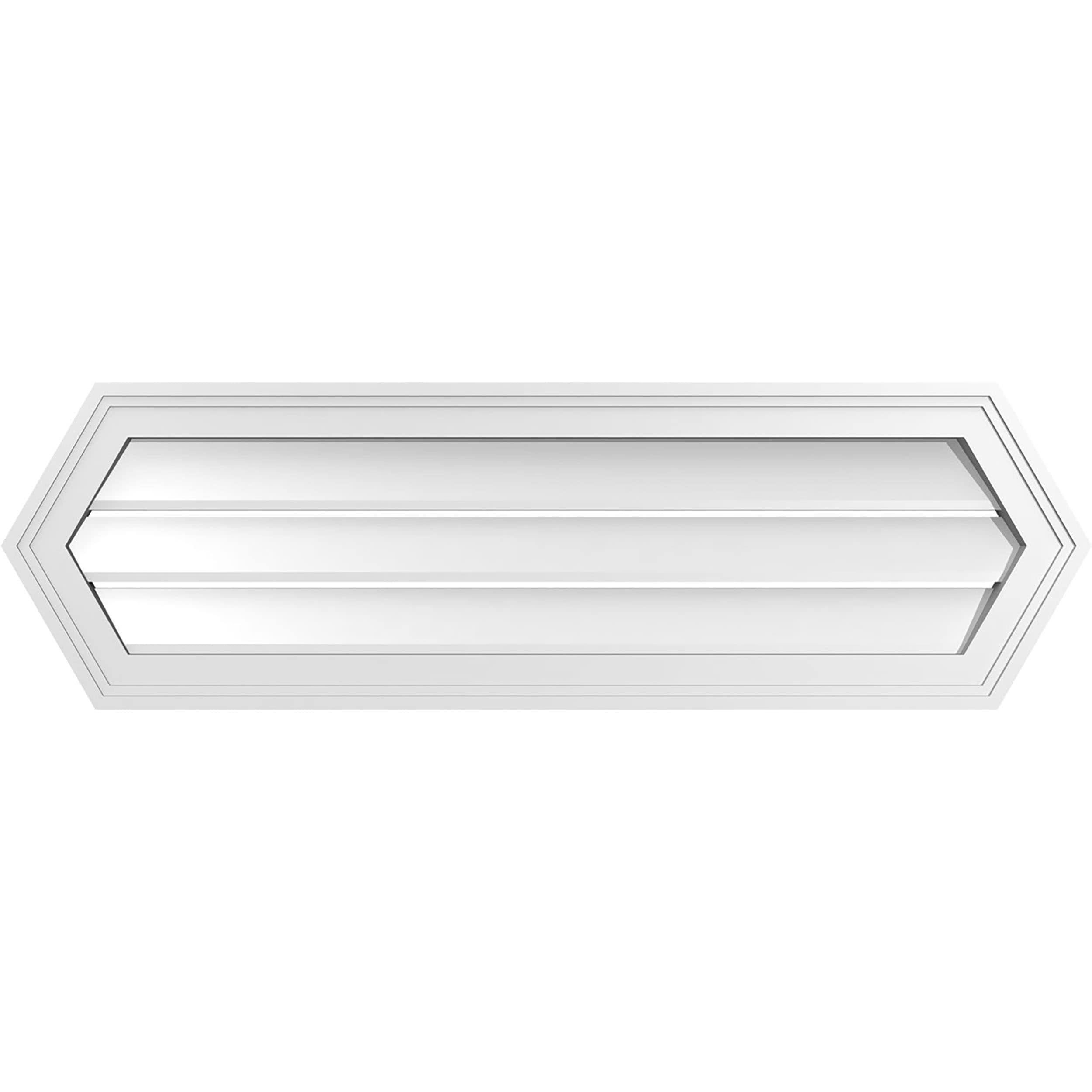 Ekena Millwork GVPHP40X1202SF 40-Inches x 12-Inches Off-white Peaked PVC Gable Louver Vent
