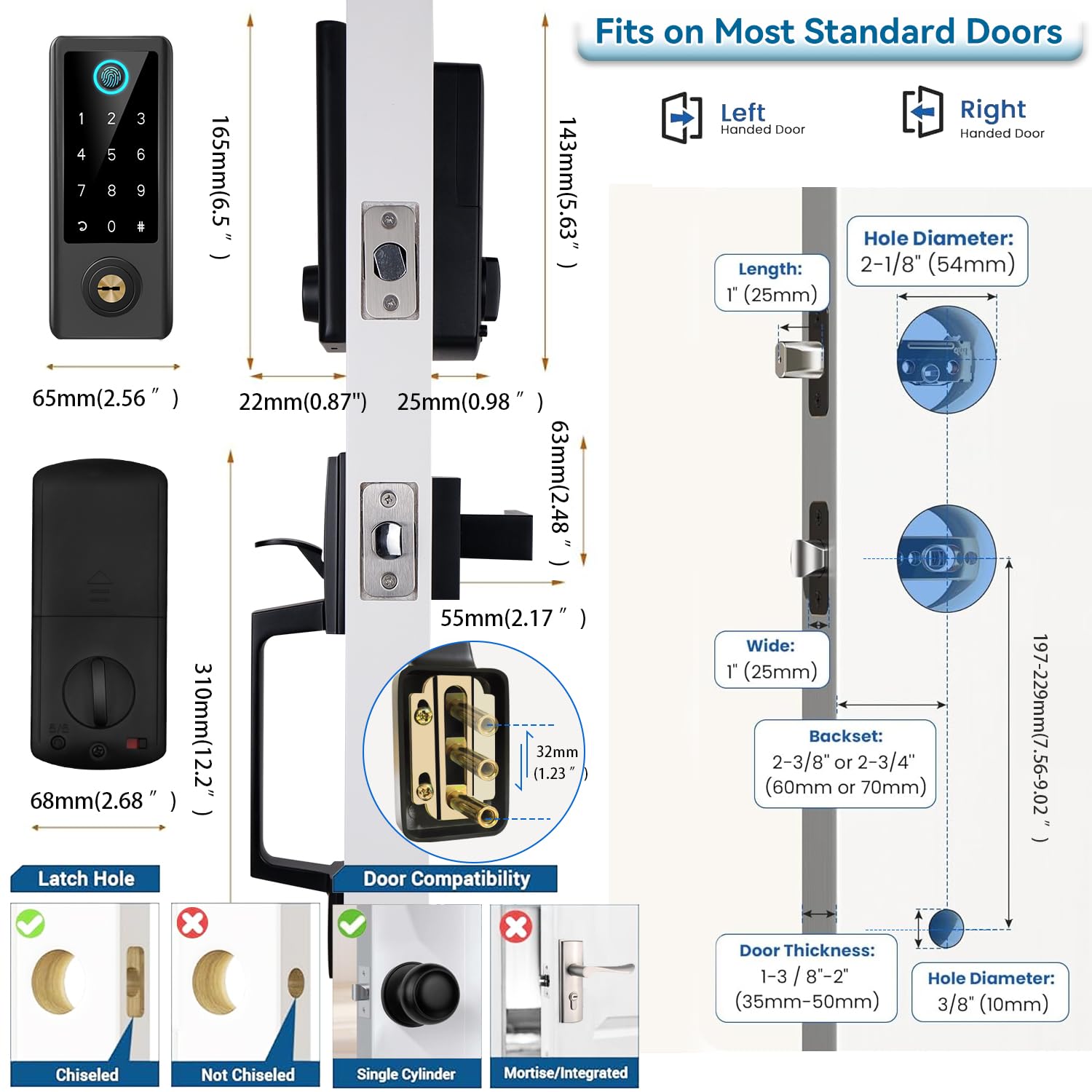 Phewnyzo LPW0803W456 Electronic-Door-Locks - View #5