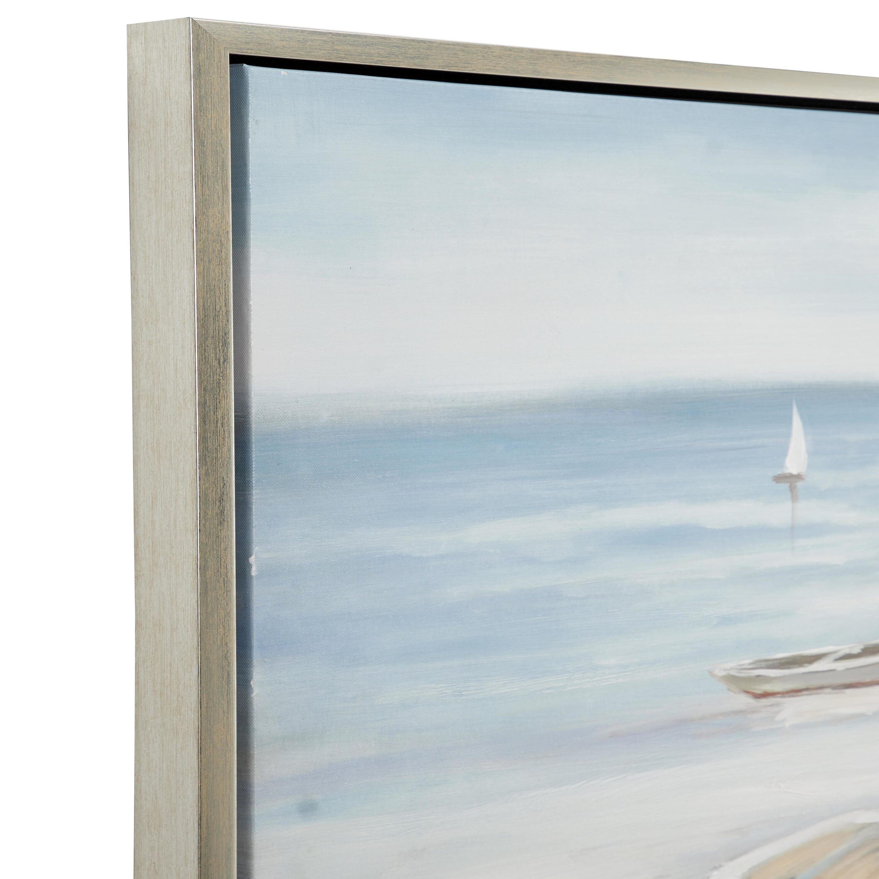 Multi Colored Nautical Acrylic Canvas Framed Wall Art