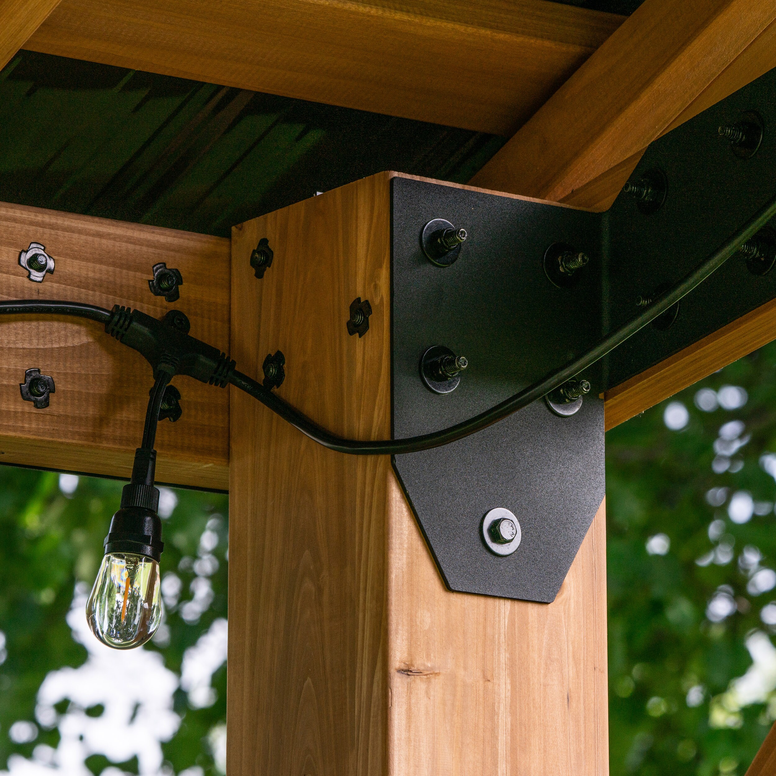 Norwood 12x10 Cedar and Steel Outdoor Gazebo