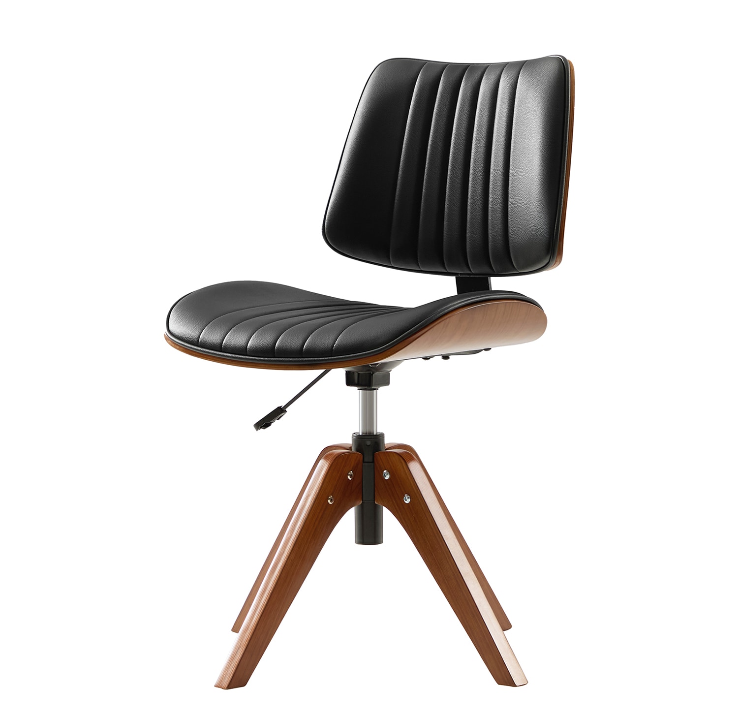 14 Karat Home Will BLACK Contemporary Adjustable Height Swivel Polyester Task Chair