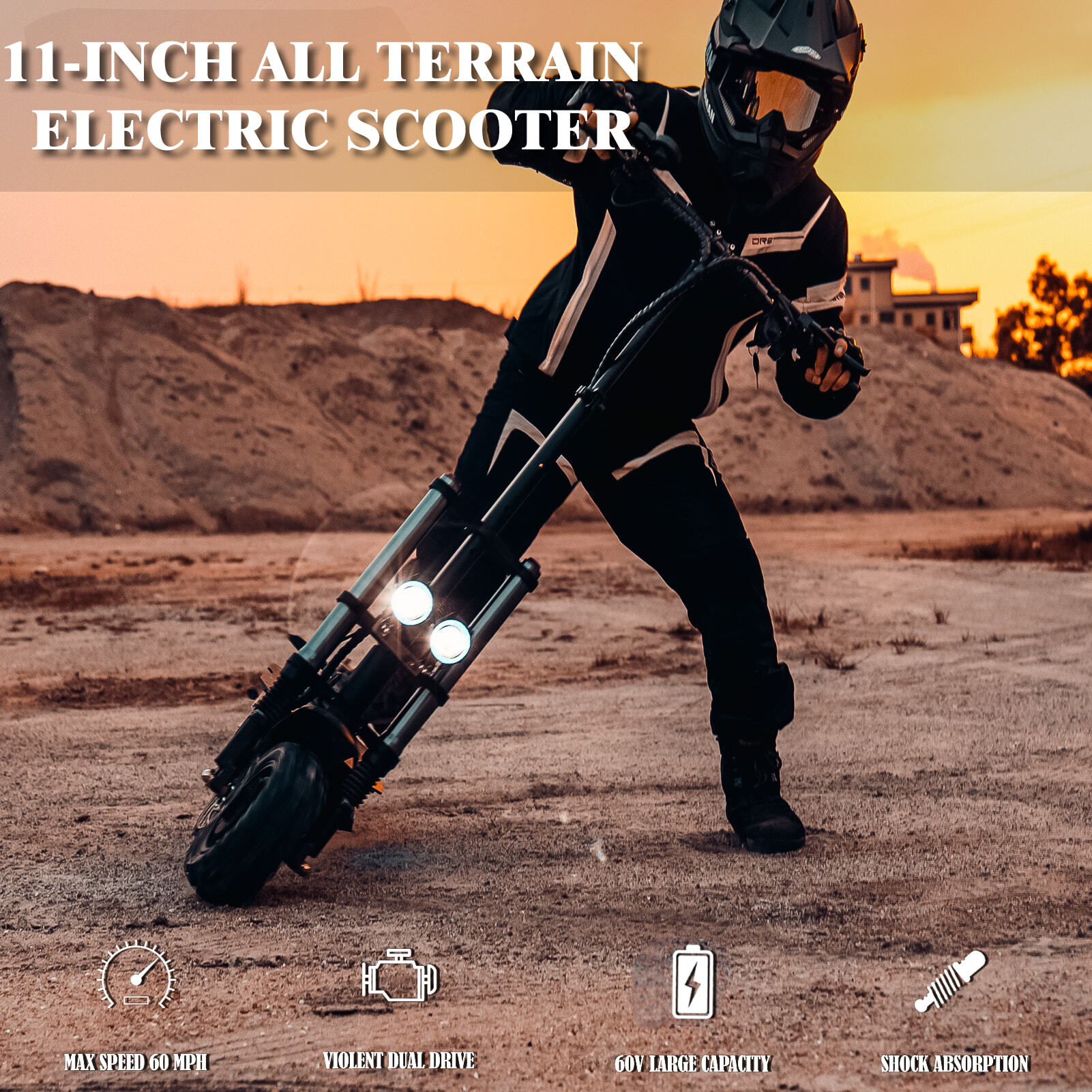 SINOFURN All Terrain Dual 1000X2 Hub Motor Electric Skateboard