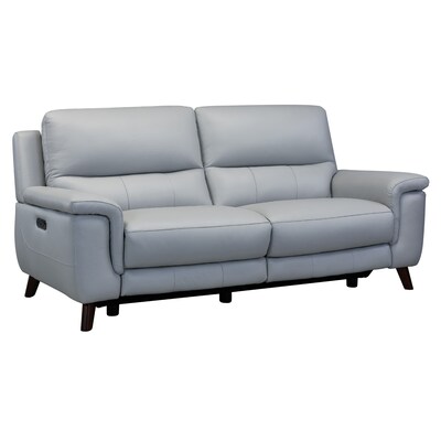 Armen Living Lizette Modern Dove Grey, Modern Leather Recliner Couches