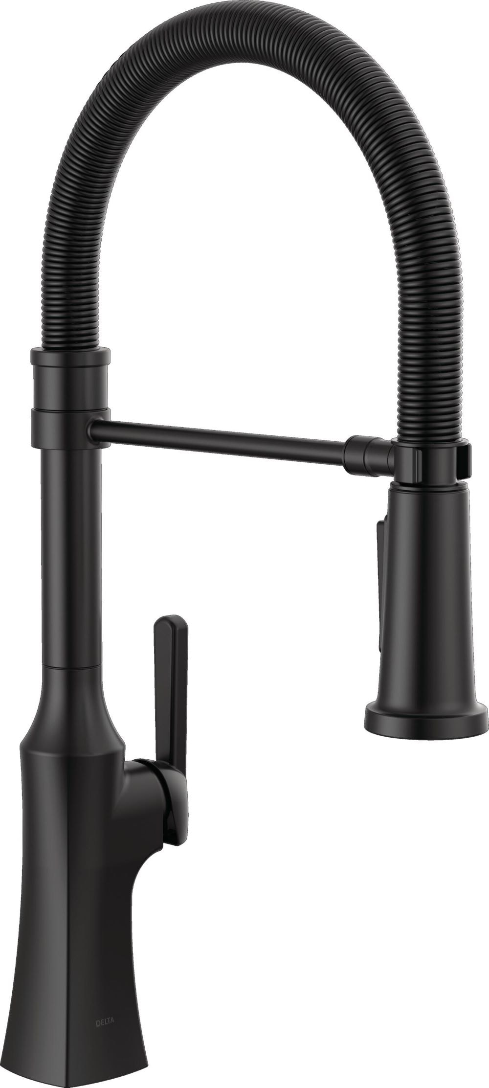 Delta 18887-BL-DST Ermelo Matte Black Single Handle Deck-mount Pull-down Kitchen Faucet with Sprayer ( Deck Plate Included )