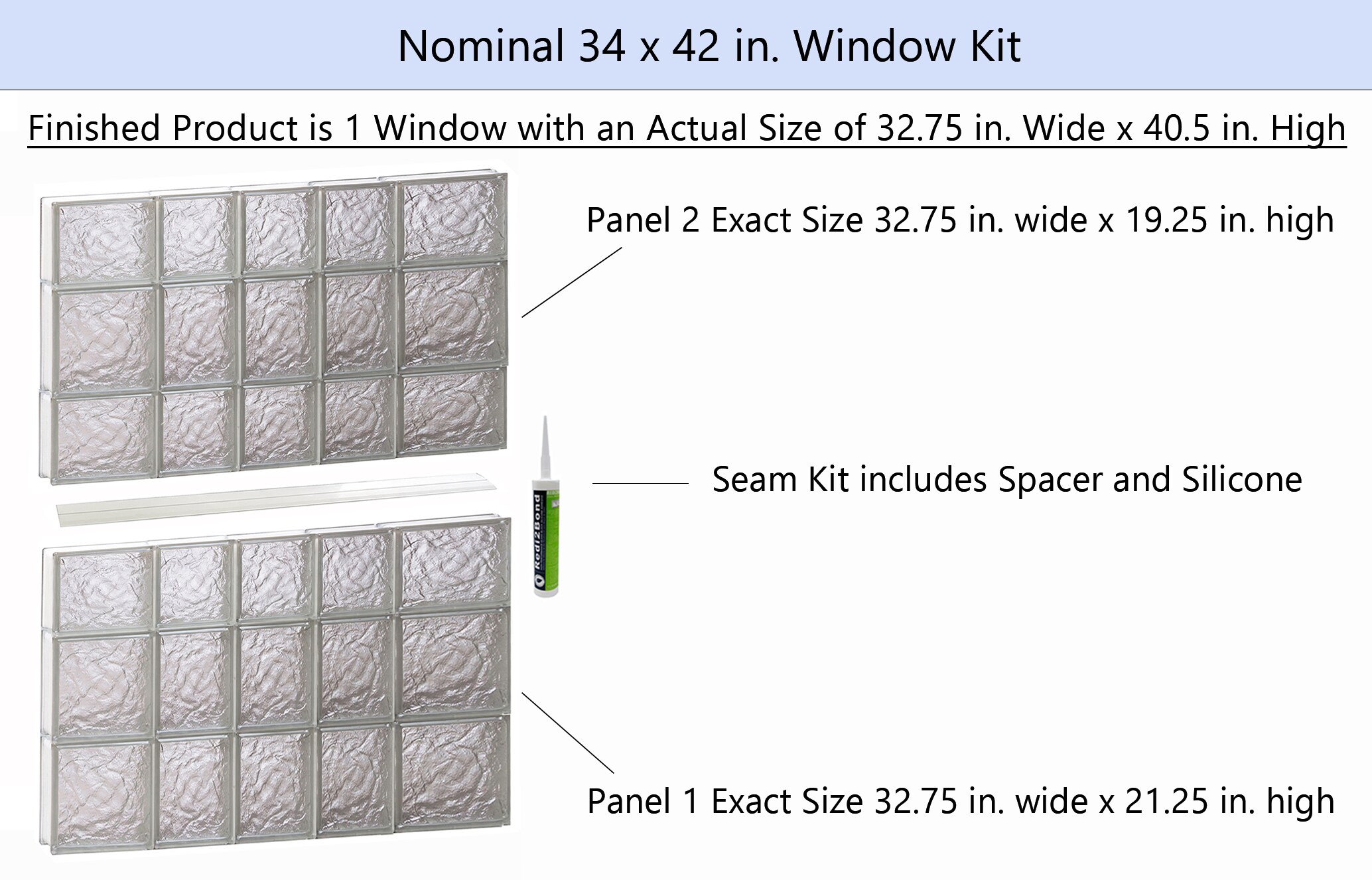 REDI2SET S3442IS Glass-Block-Windows - View #2