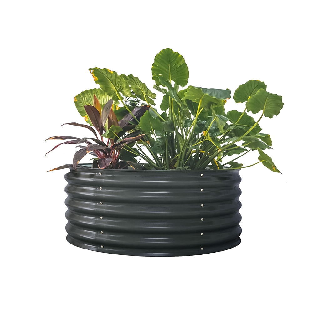 Vego Garden VRB4217MG 42-in W x 42-in L x 17-in H Modern Gray Metal Raised Garden Bed