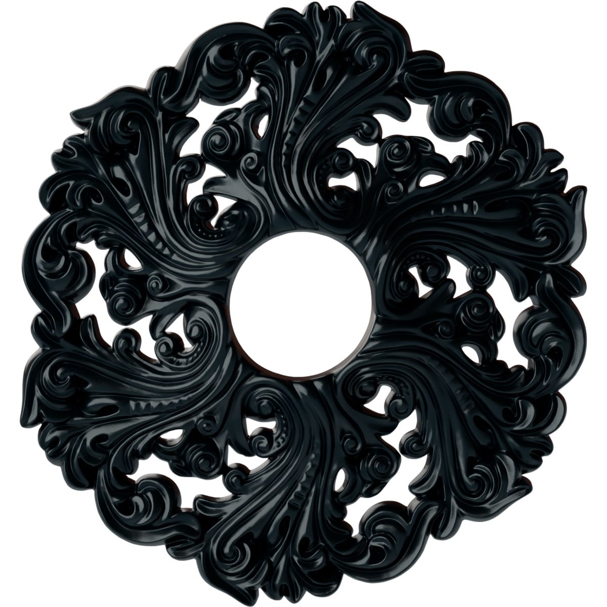 Ekena Millwork CM19ORNSF Orrington 19.625-in W x 19.625-in L Painted Night Shade Polyurethane Whole Ceiling Medallion