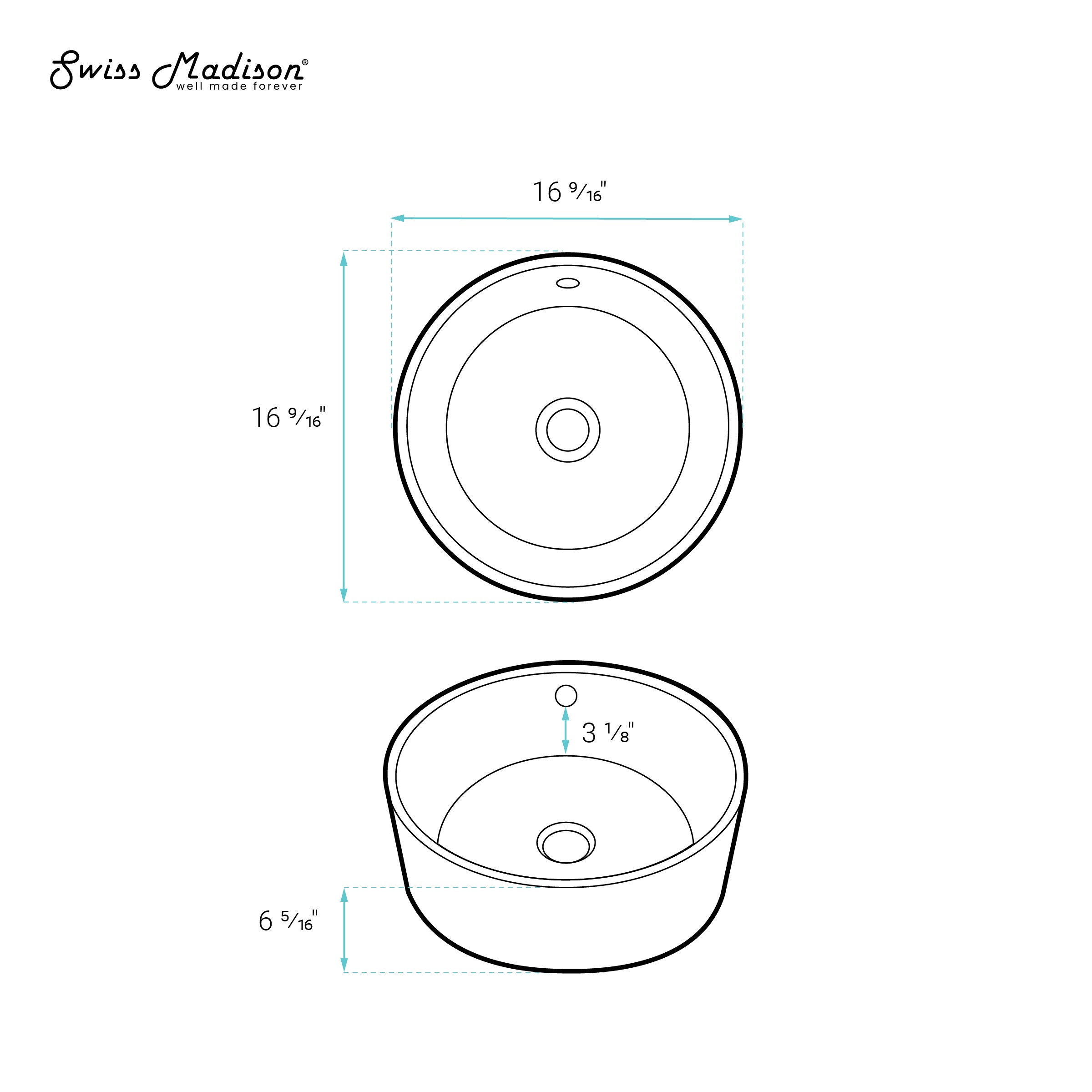 Swiss Madison SM-25-VSTRO06WH Bath-Sink - View #7