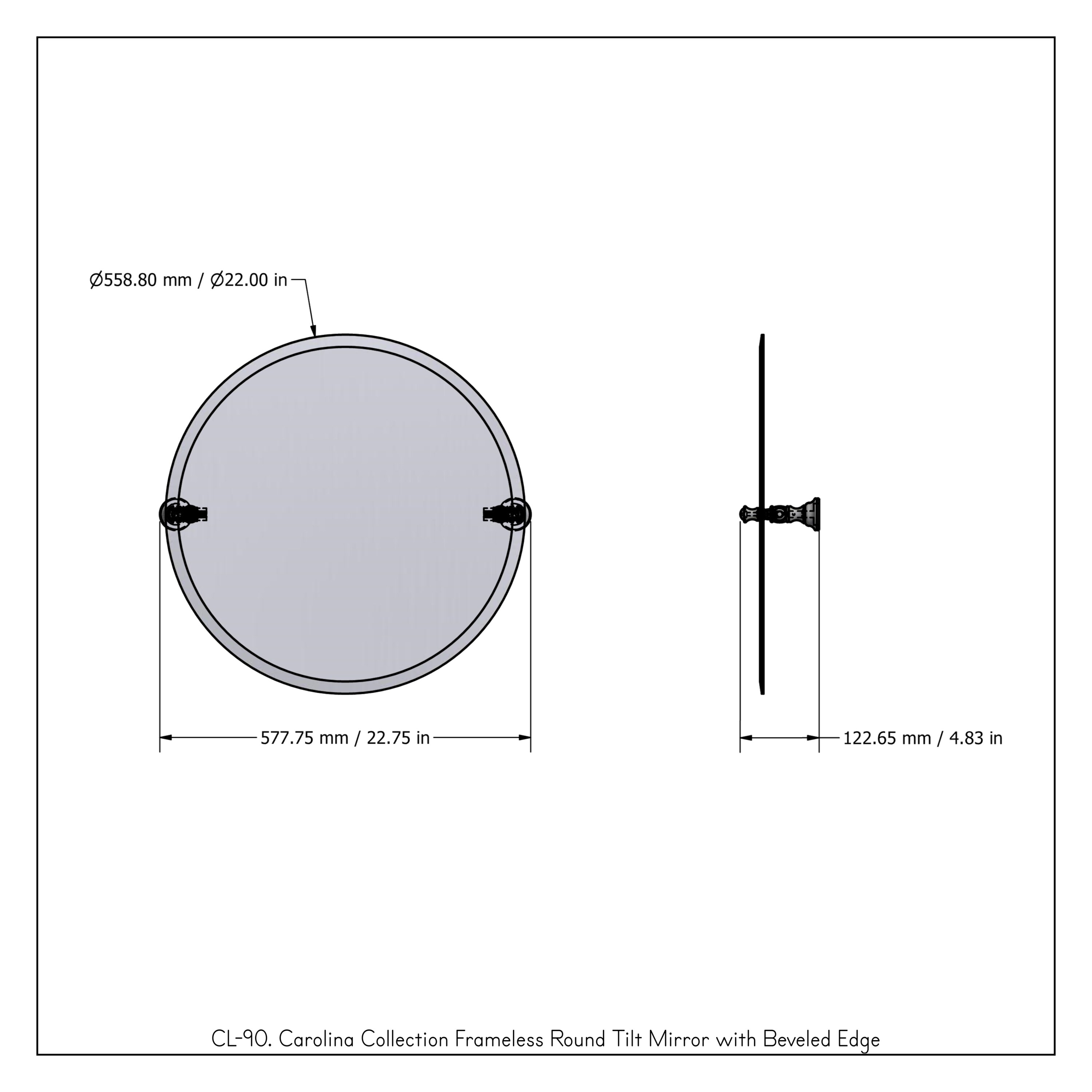 Allied Brass CL-90-ABZ Framed-Bath-Mirrors - View #3