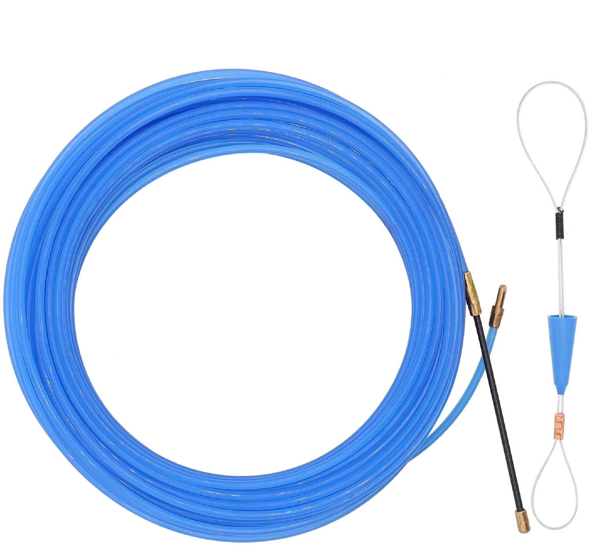 Anqtovp  65 Feet Fish Tape Wire Puller Electrical Fish Tape Pull Push Kit for Walls Attics and Crawl Spaces durable home and