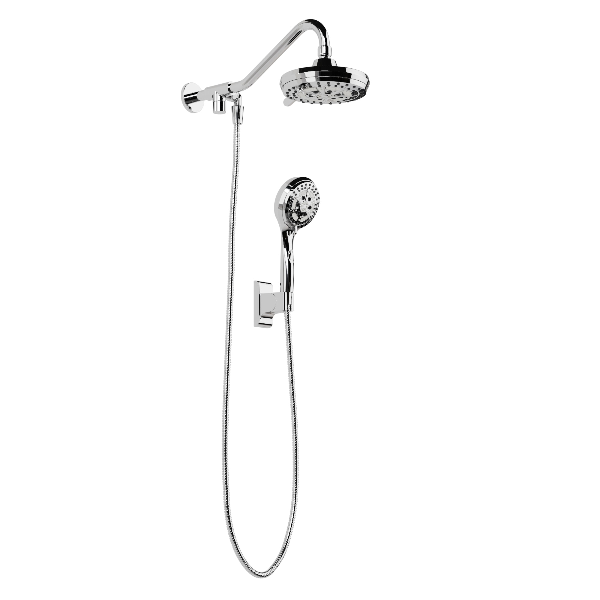 PULSE 1053-CH 2 -Settings Chrome 7-in Round Dual/Combo Rain Shower Head 1.8 GPM
