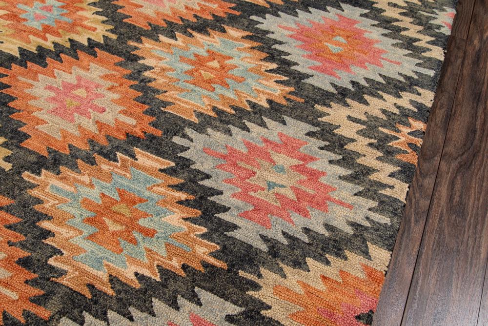 Tangier Black and Multicolor Wool 5' x 8' Hand Tufted Rug