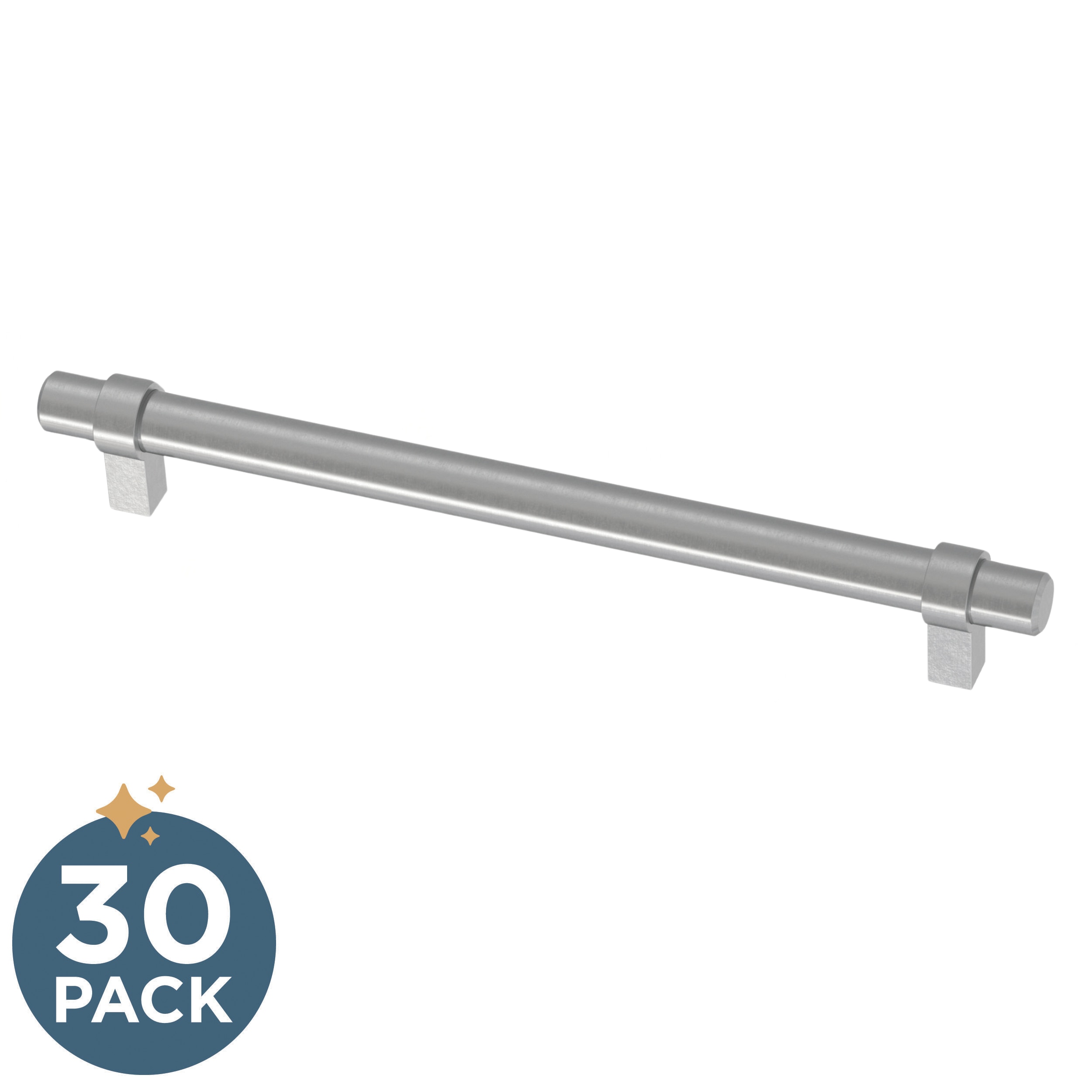 Franklin Brass P46652K-SS-B2 Simple Wrapped Bar 7-9/16-in , 192mm Center to Center Stainless Steel Rectangular Bar 30 -Pack