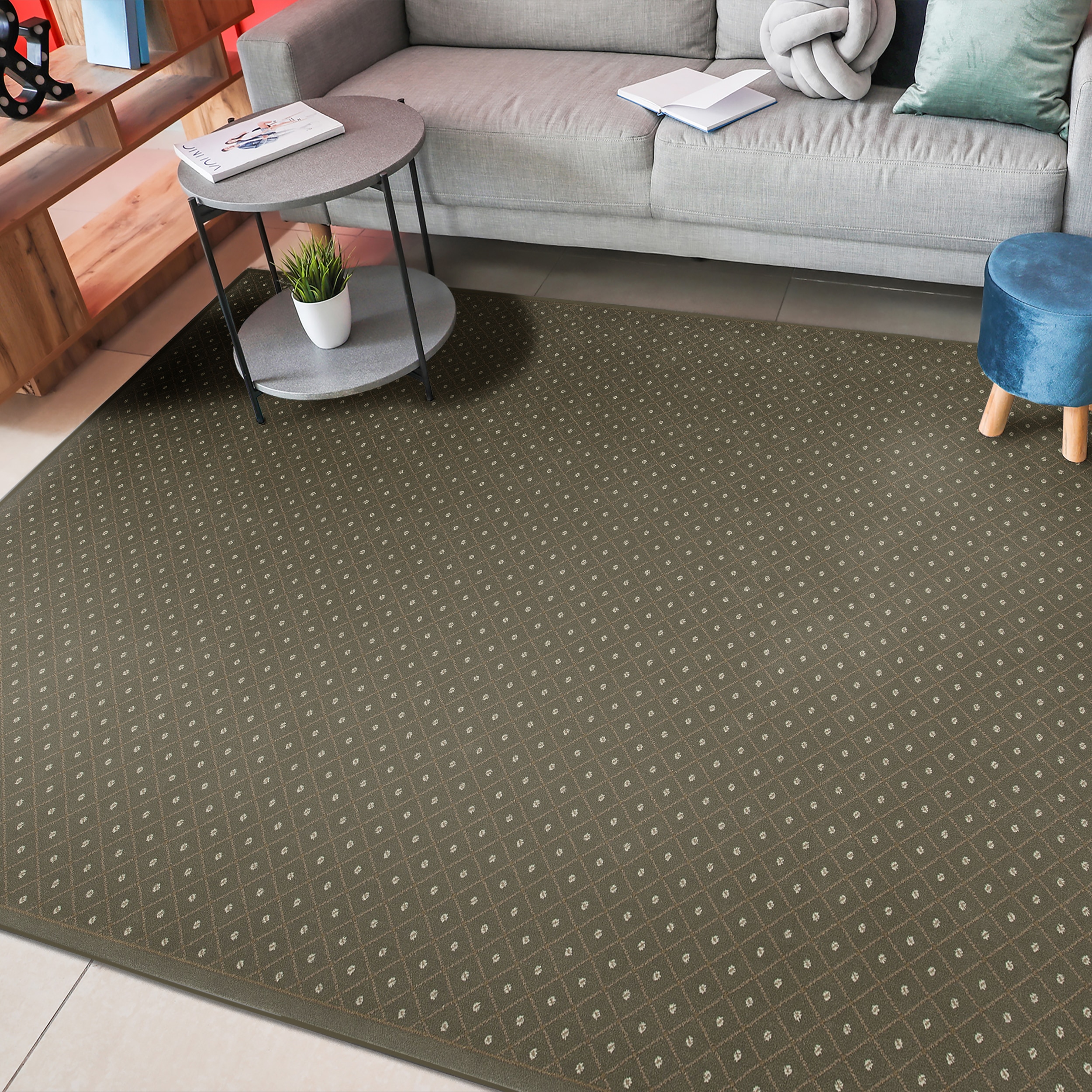 Radici USA 782/1511/SAGE Como 5 x 8 (ft) Polypropylene Sage Rectangular Indoor Geometric Mid-Century Modern Area rug