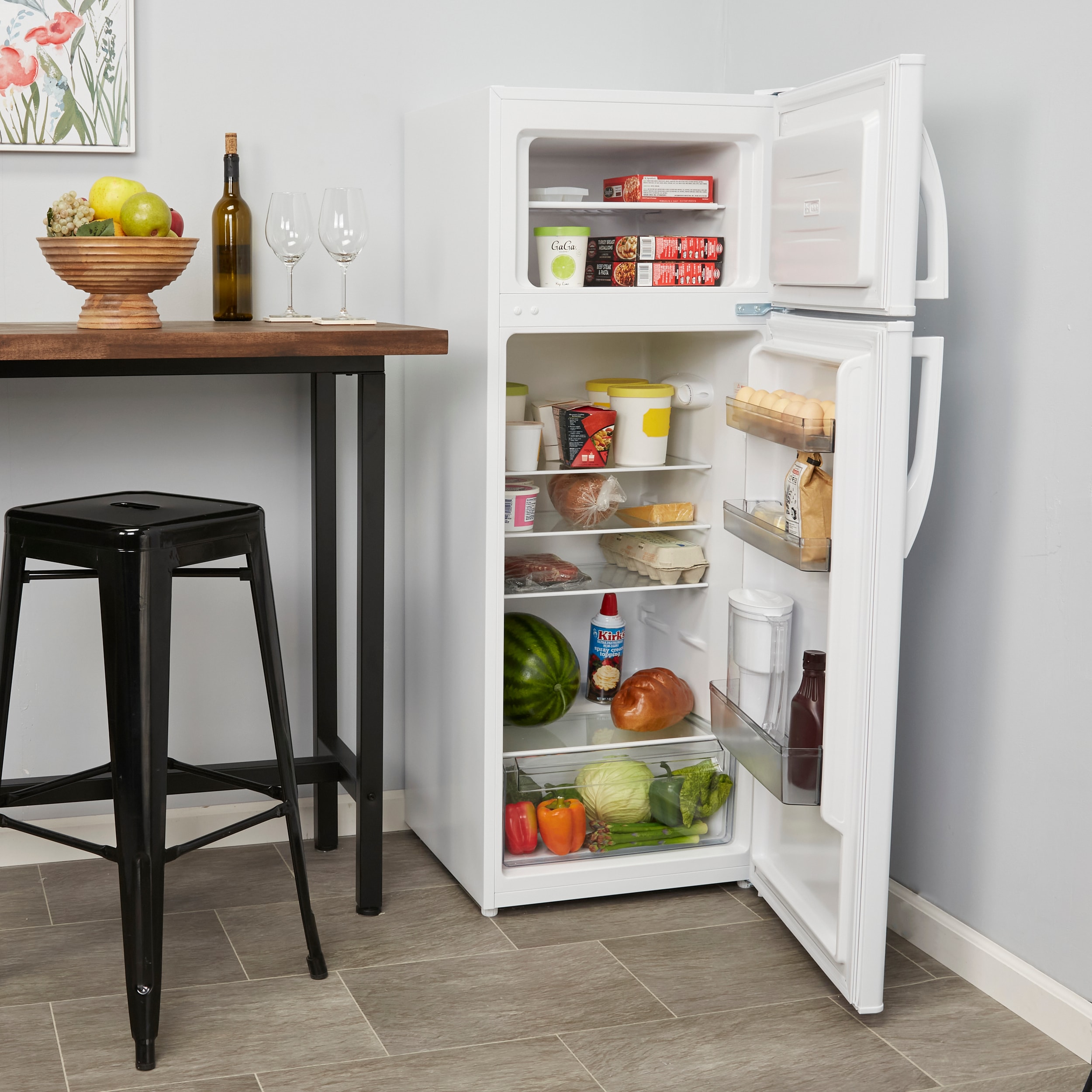 Premium Levella 7.3-cu ft Counter-depth Top-Freezer Refrigerator (White ...