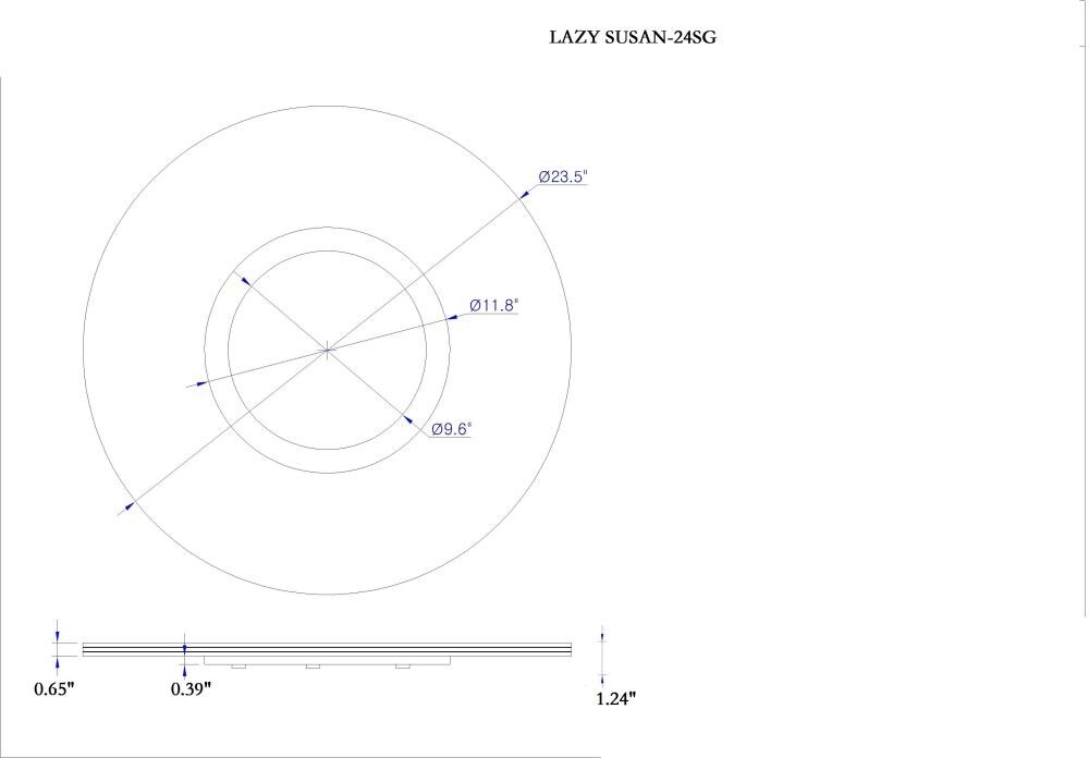 Chintaly Imports LAZY-SUSAN-24SG Lazy-Susans - View #2