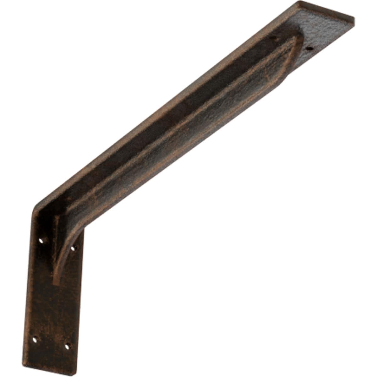 Ekena Millwork BKTM02X18X06EBABZ Embrey 18-in x 2-in x 6.5-in Antique bronze Steel Mounting bracket