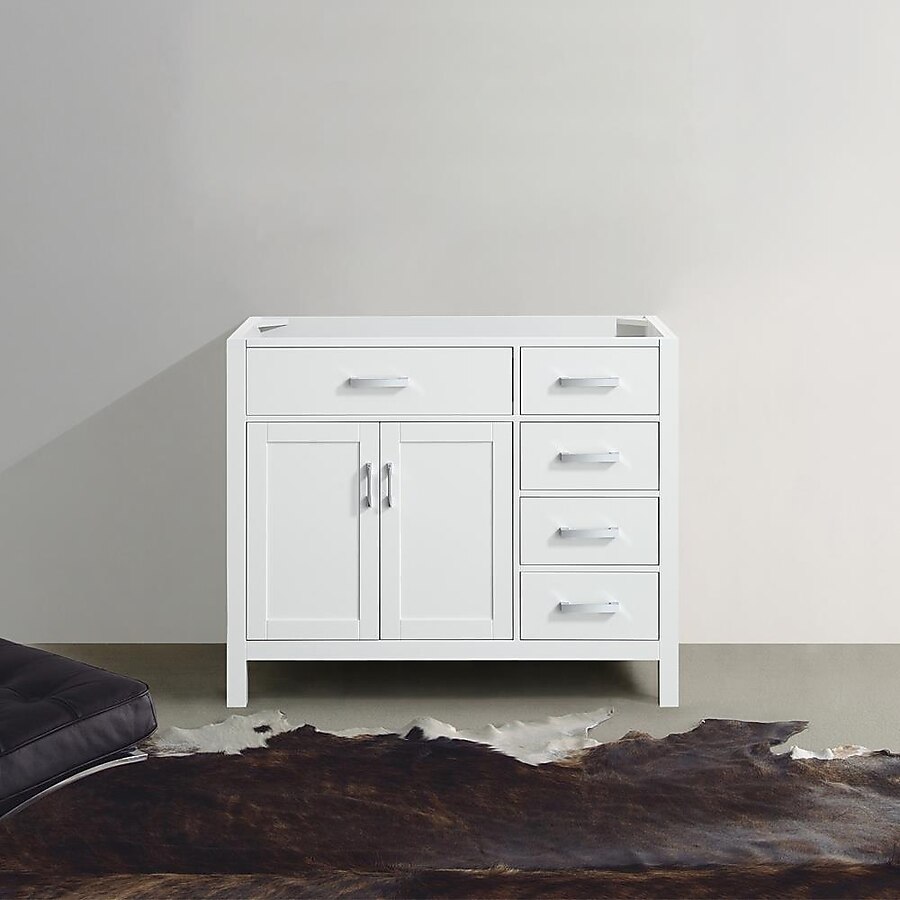 Beaumont Decor Hampton 42-in White Bathroom Vanity Cabinet (Mirror Included) Beaumont Decor Hampton 42-in White Bathroom Vanity Cabinet (Mirror Included)