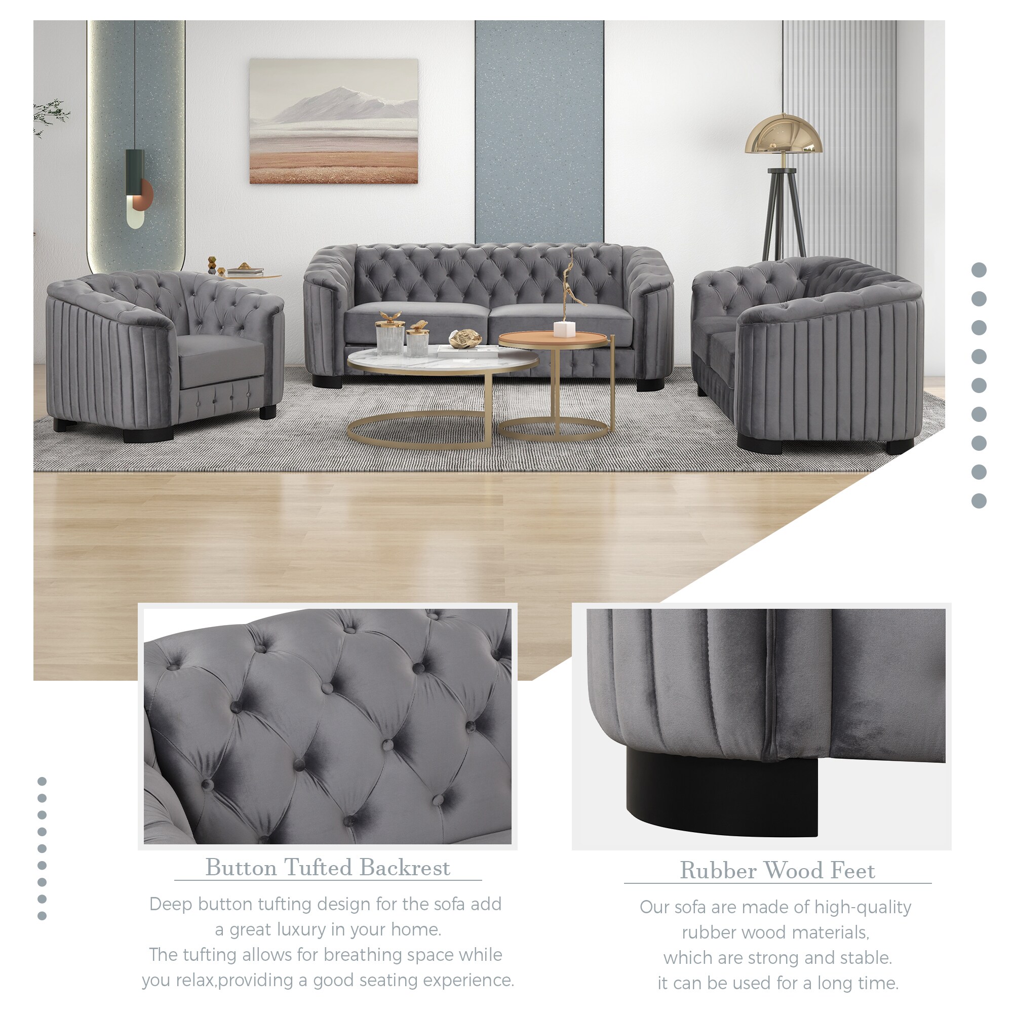 ModernLuxe N719S000576E Sofas-Loveseats - View #3