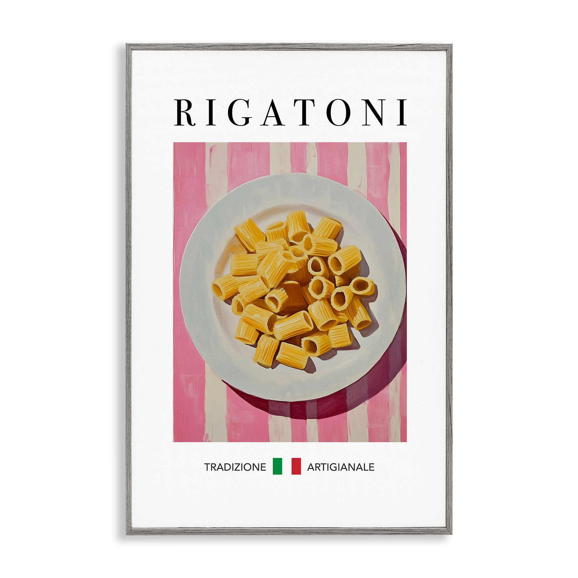 Stupell Industries BT-223-GFF-12X18 Traditional Rigatoni Pasta Gray Framed Giclee Art By Andreas Magnusson 12 x 18