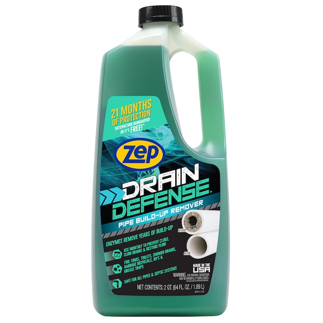 Zep Drain Defense Pipe Build Up Remover 64 Fl Oz Cleaner In The Cleaners Department At Com - What Is French For Bathroom Sink Drain Cleaners