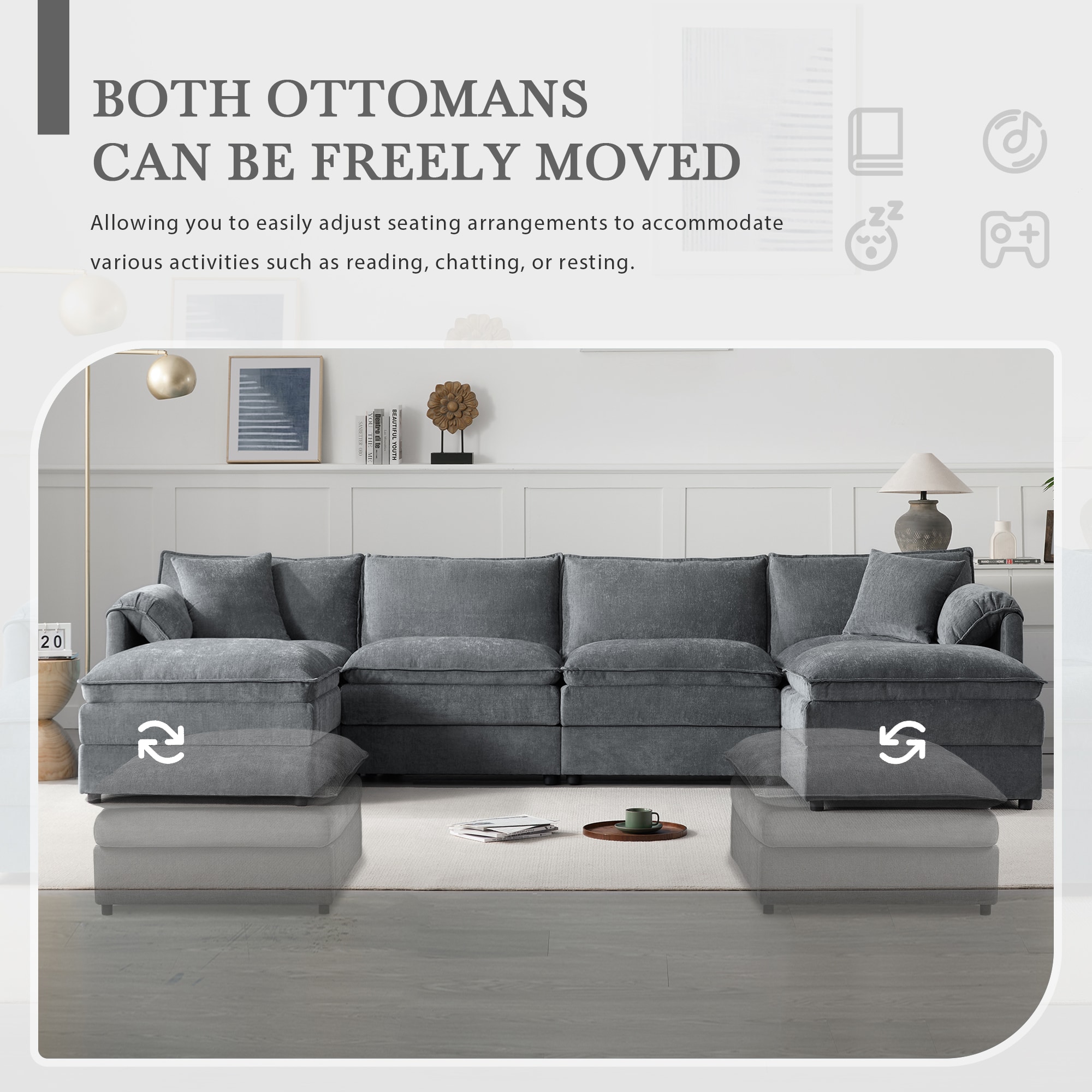 ModernLuxe N723S9687B Sofas-Loveseats - View #3