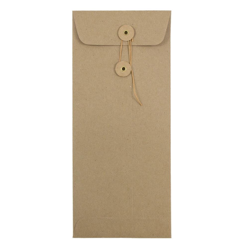 New Brown Kraft Paper with String-Tie Closure Envelopes Mailer Packing Bags 