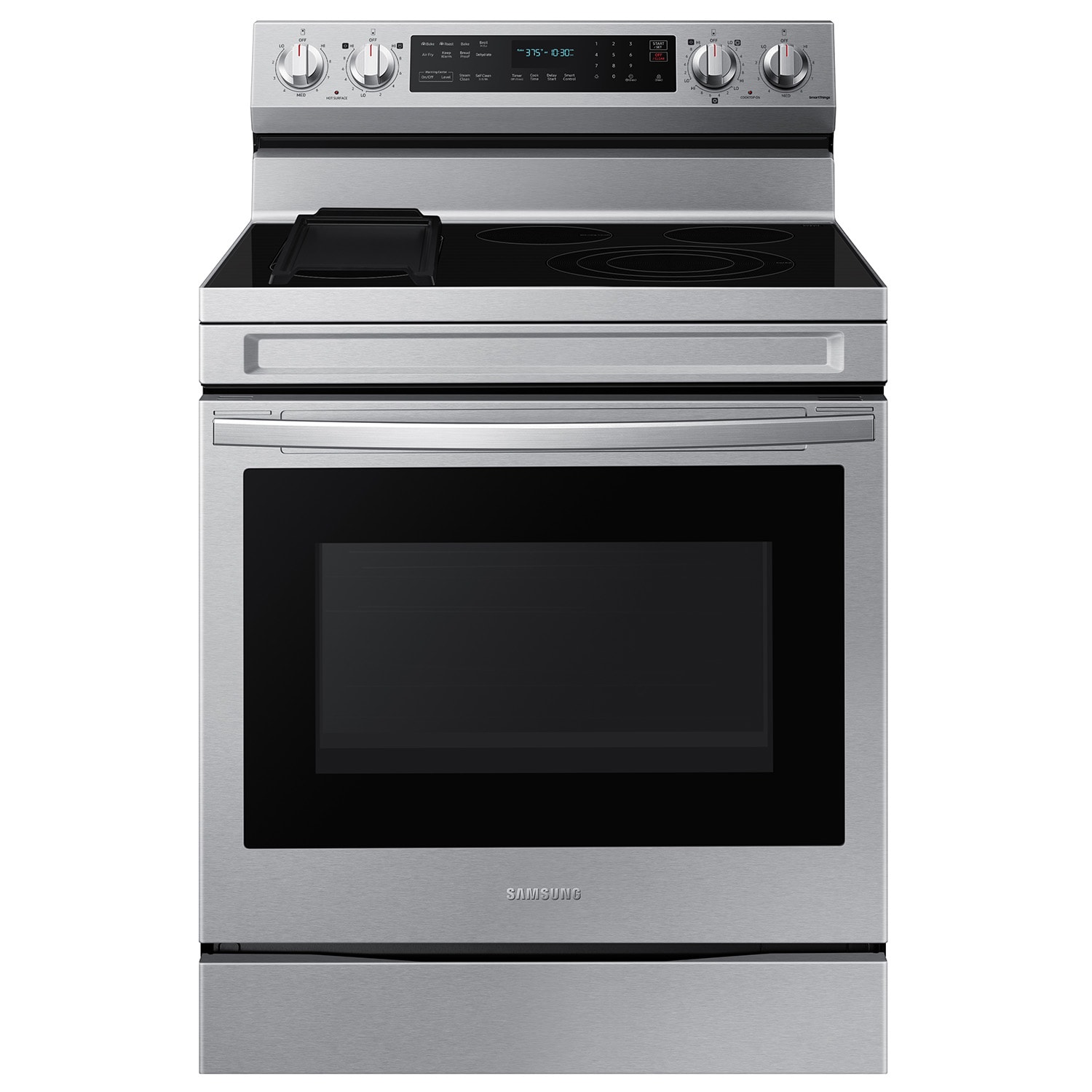 Samsung NE63D6711SR 30-in Glass Top 5 burners 6.3-cu ft Air Fry Convection Oven Freestanding Electric Range ( Stainless steel )