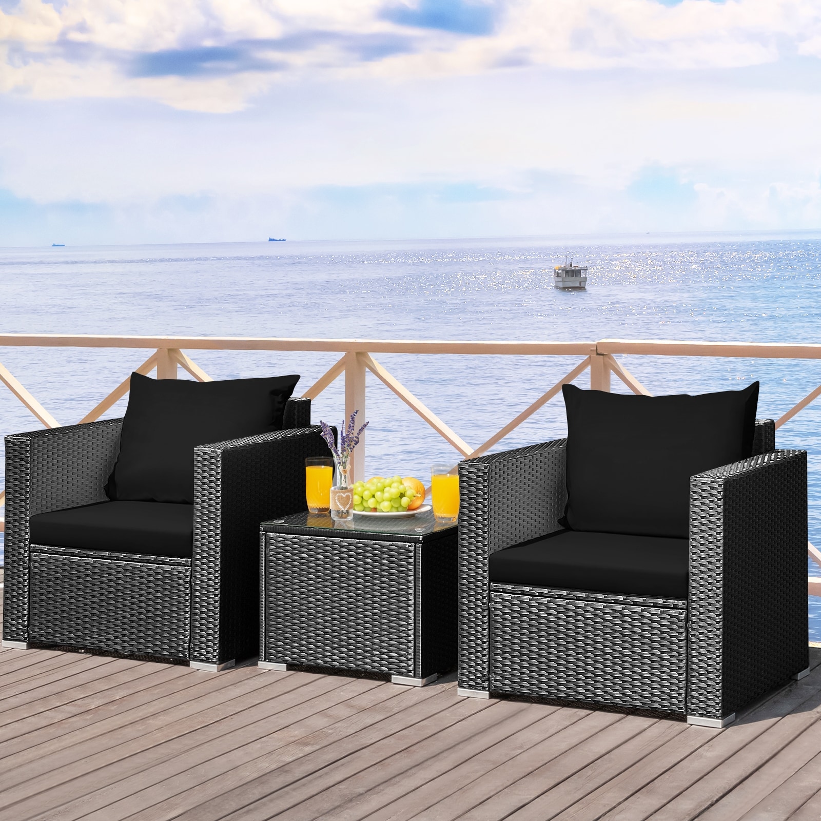 Forclover HYFE-67714TU Patio-Conversation-Sets - View #3