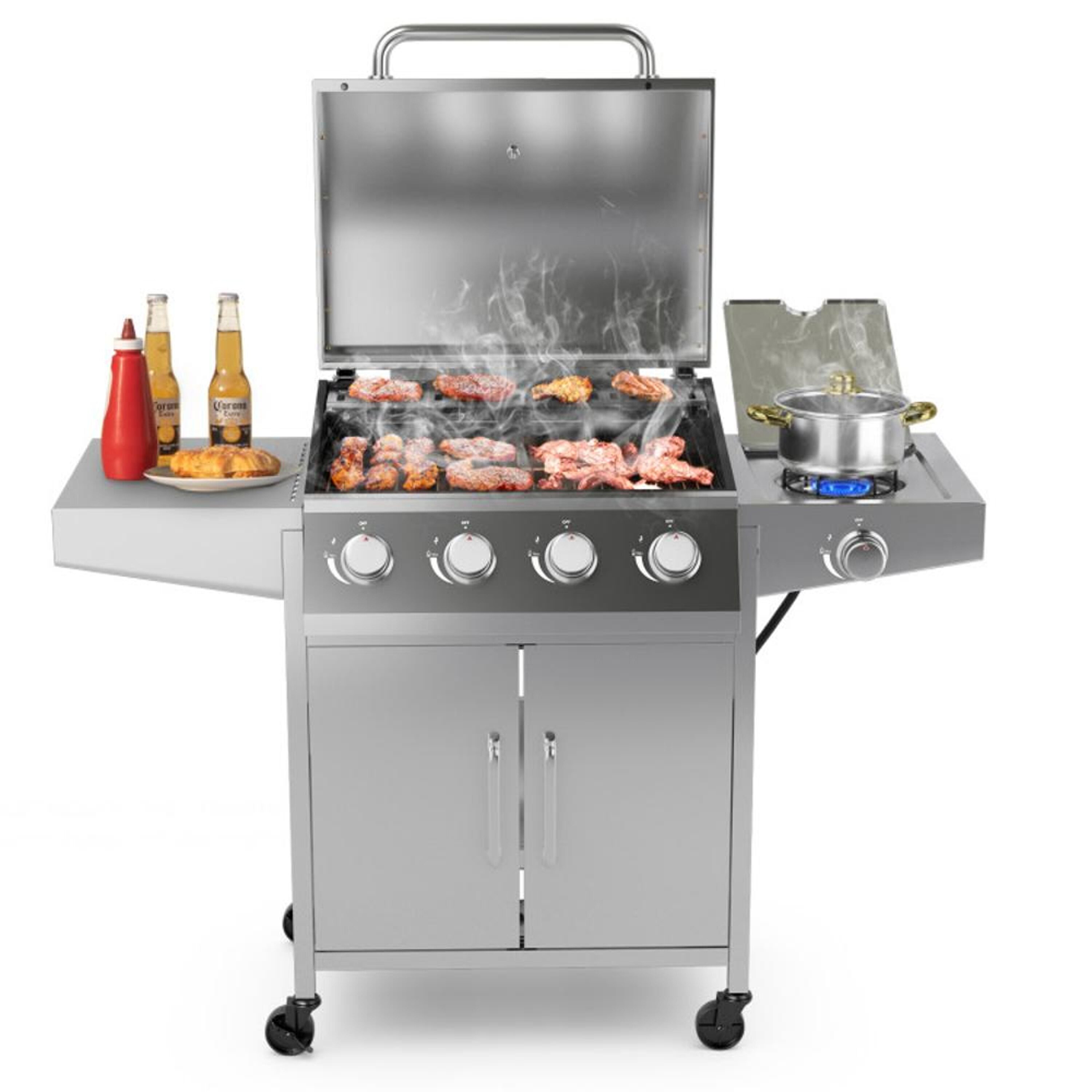 BABOOM BOM-8US-SL-CO Gas Grill Black Liquid Propane Gas Grill