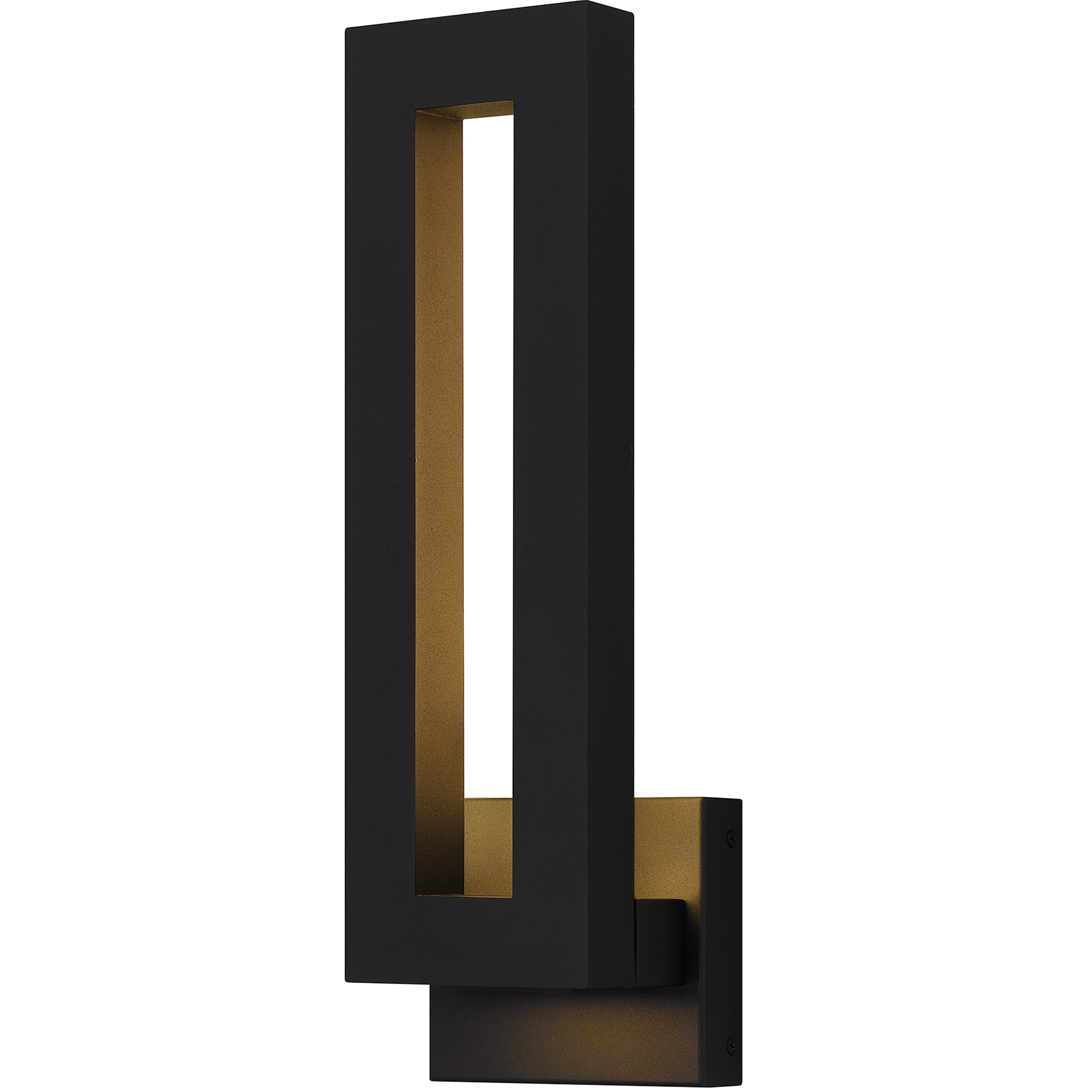 Quoizel POM8405EK Pompeii 18.25-in H Black Hardwired Integrated LED Outdoor Wall Light