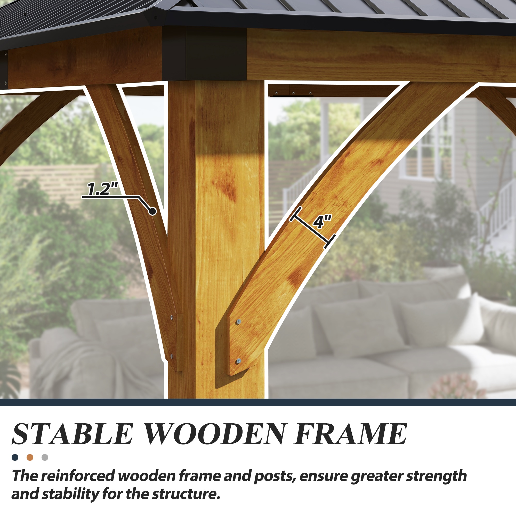 Coveronics LW-C001G047 Wood-Resin-Gazebos - View #6