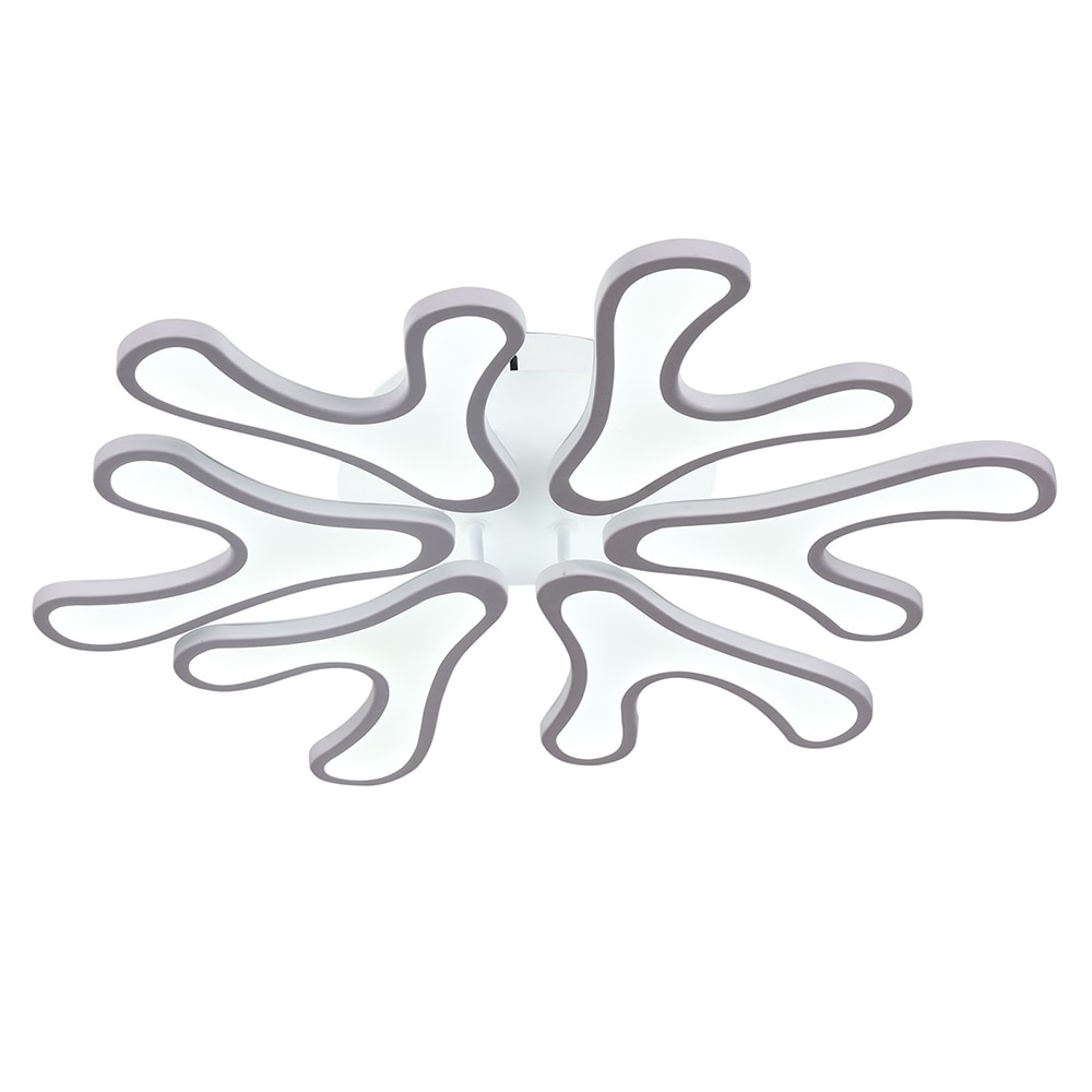 Oukaning HG-HCXLST-4376 1 -Light 25.6-in Brushed White Integrated LED Flush Mount Light