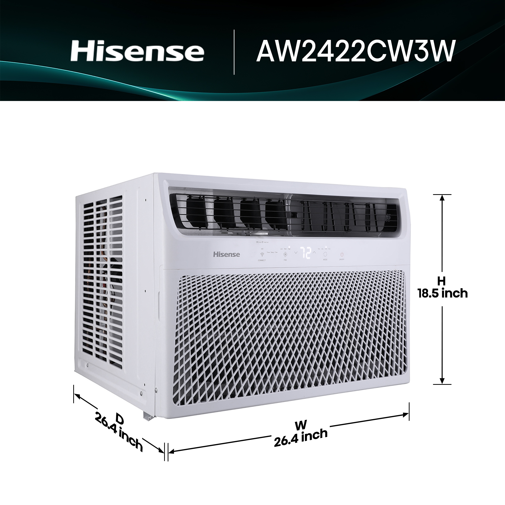 Hisense AW2422CW3W Window-Air-Conditioners - View #6