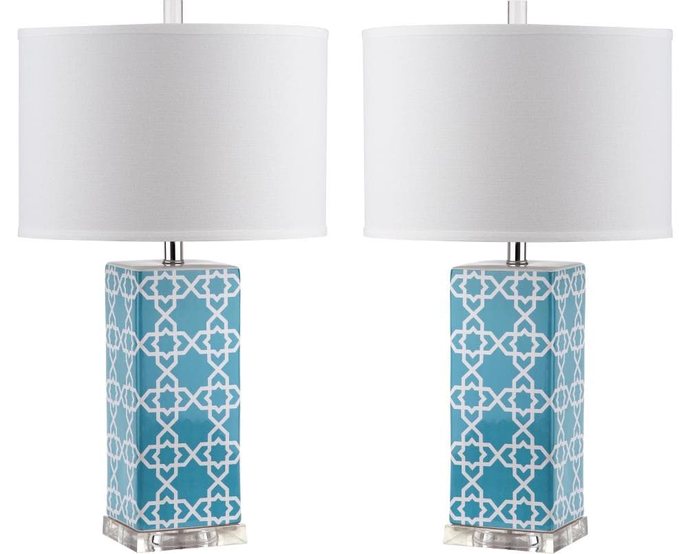 Geometric Quatrefoil Navy Blue Contemporary Lightshade Lampshade Ceiling Shade 