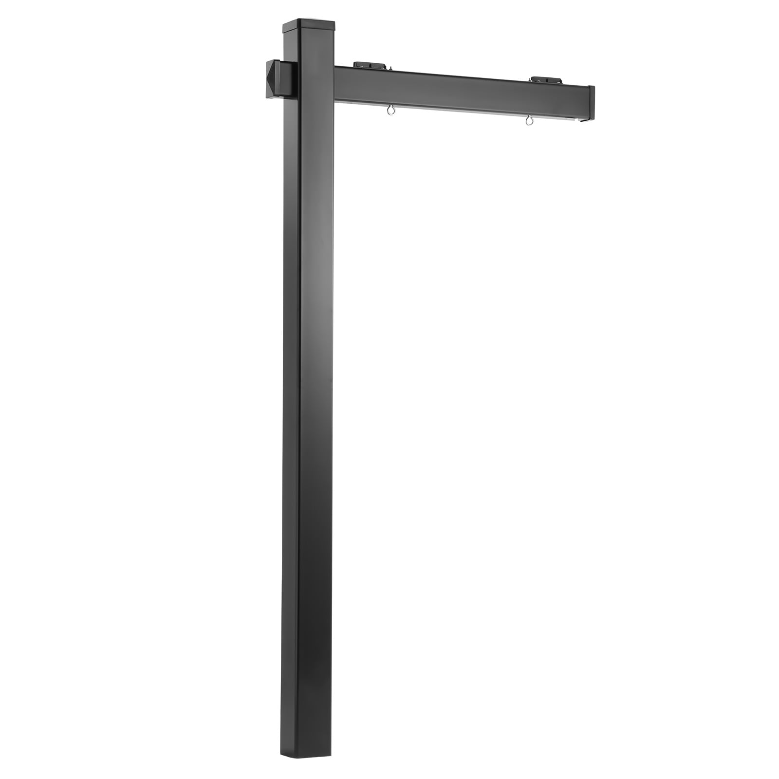 VEVOR Real Estate Sign Post  6 ft Tall  PVC Realtor Yard Sign Holder with 36 in Arm Holds up to 24 in  Easy to Install  Wind-Resistant  for Open House and Home  Yard  Road  Outdoor  Black (No Signs)