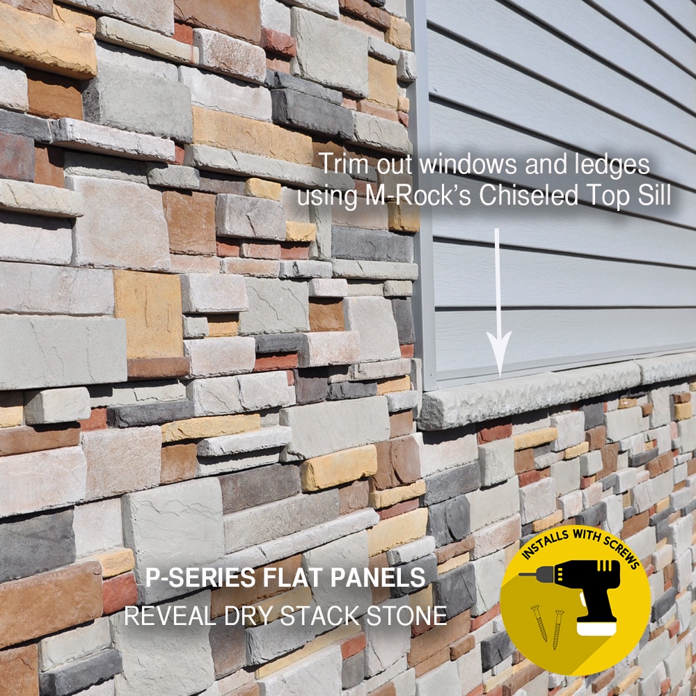 M-Rock Post surround 6 x 6- brown 2.08-lin ft Brown Stone Veneer at ...