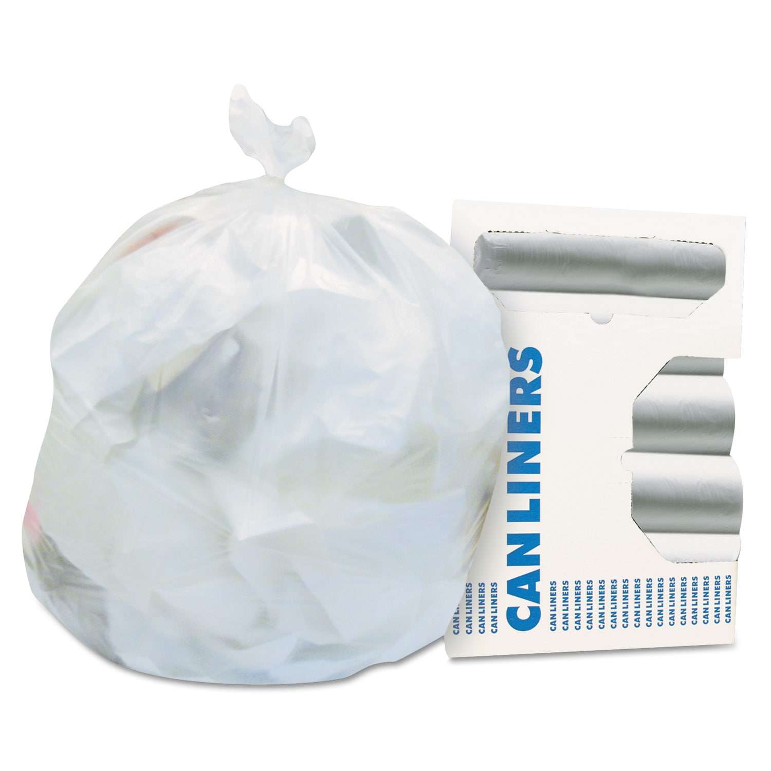Heritage Linear Low-Density Can Liners 33 gal 0.65 mil 30 in x 39 in Clear 250/Carton