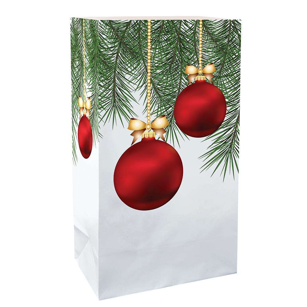 20 Luminary Bags White Christmas Tree Christmas Holiday Decor Luminaria 