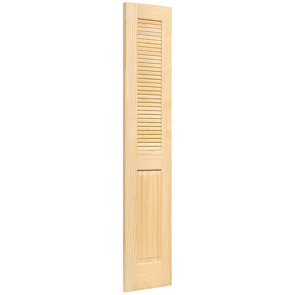 Kimberly Bay 18-in x 80-in Unfinished Louver Textured Solid core ...