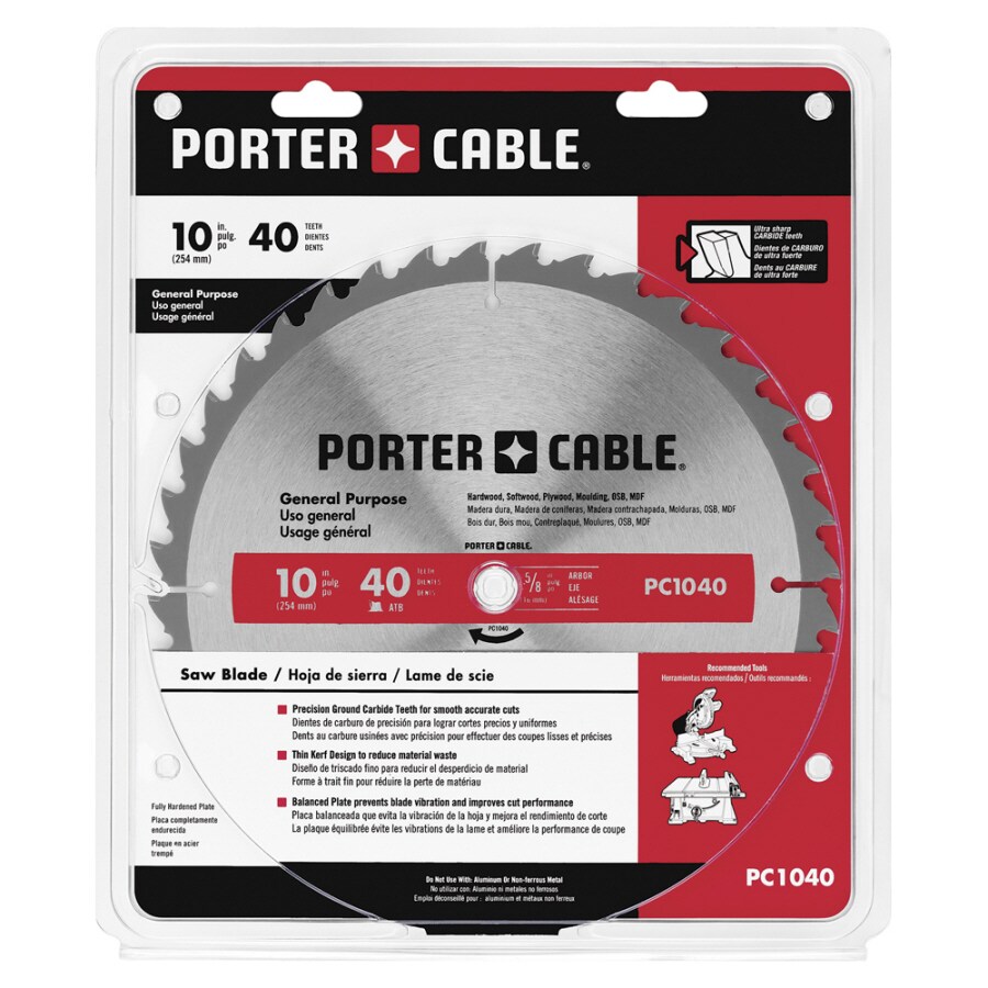 Porter Cable PC1040 10" 40T Carbide Tipped Blade 2 PACK! 