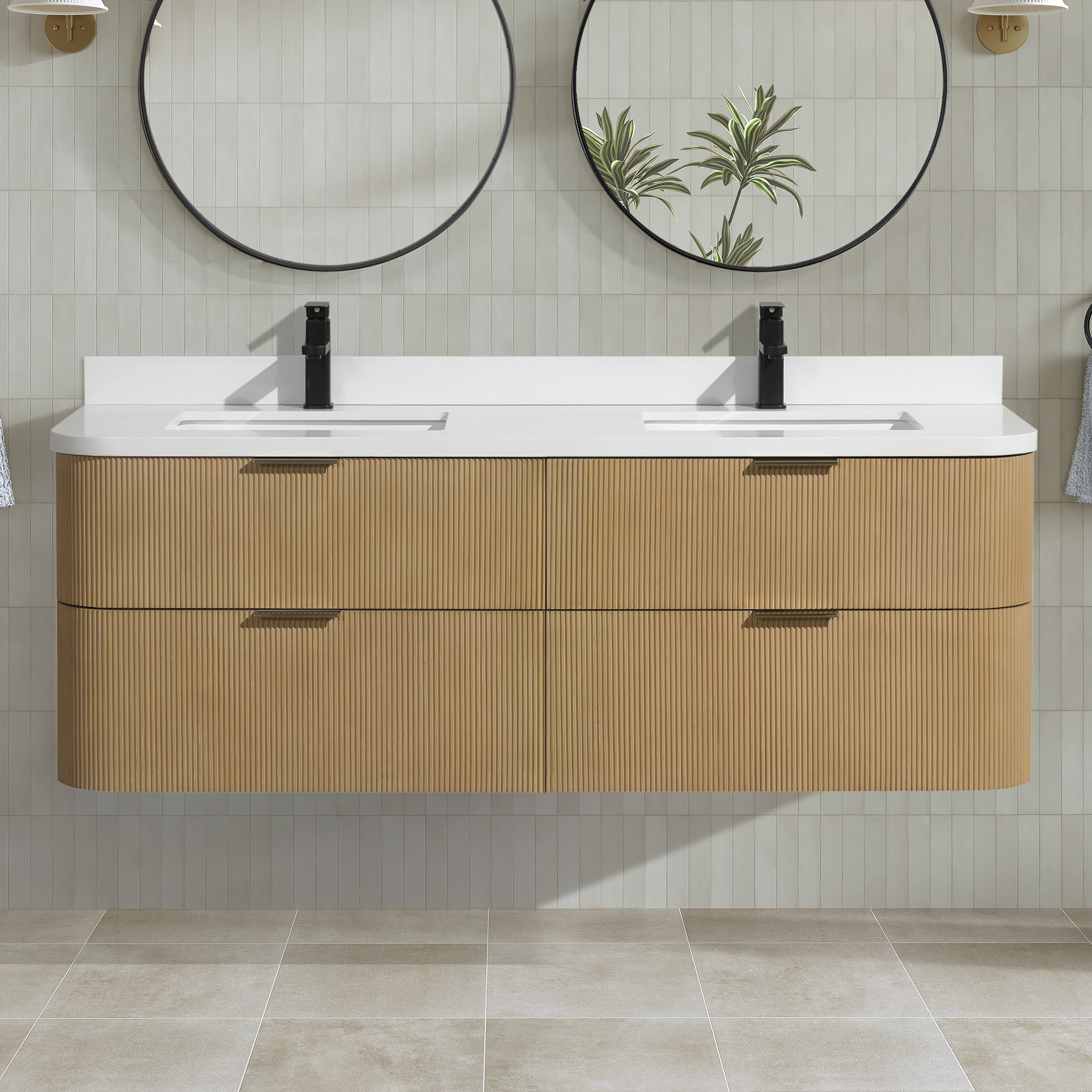 Ari Kitchen & Bath AKB-CHANTAL-60-OAK Bath-Vanity-Combo - View #7